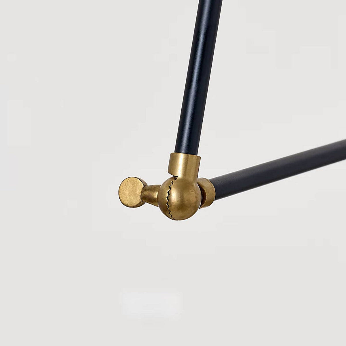 AERIN Charlton Floor Lamp in Black and Hand-Rubbed Antique Brass W12" x H51" - 63" x E42"