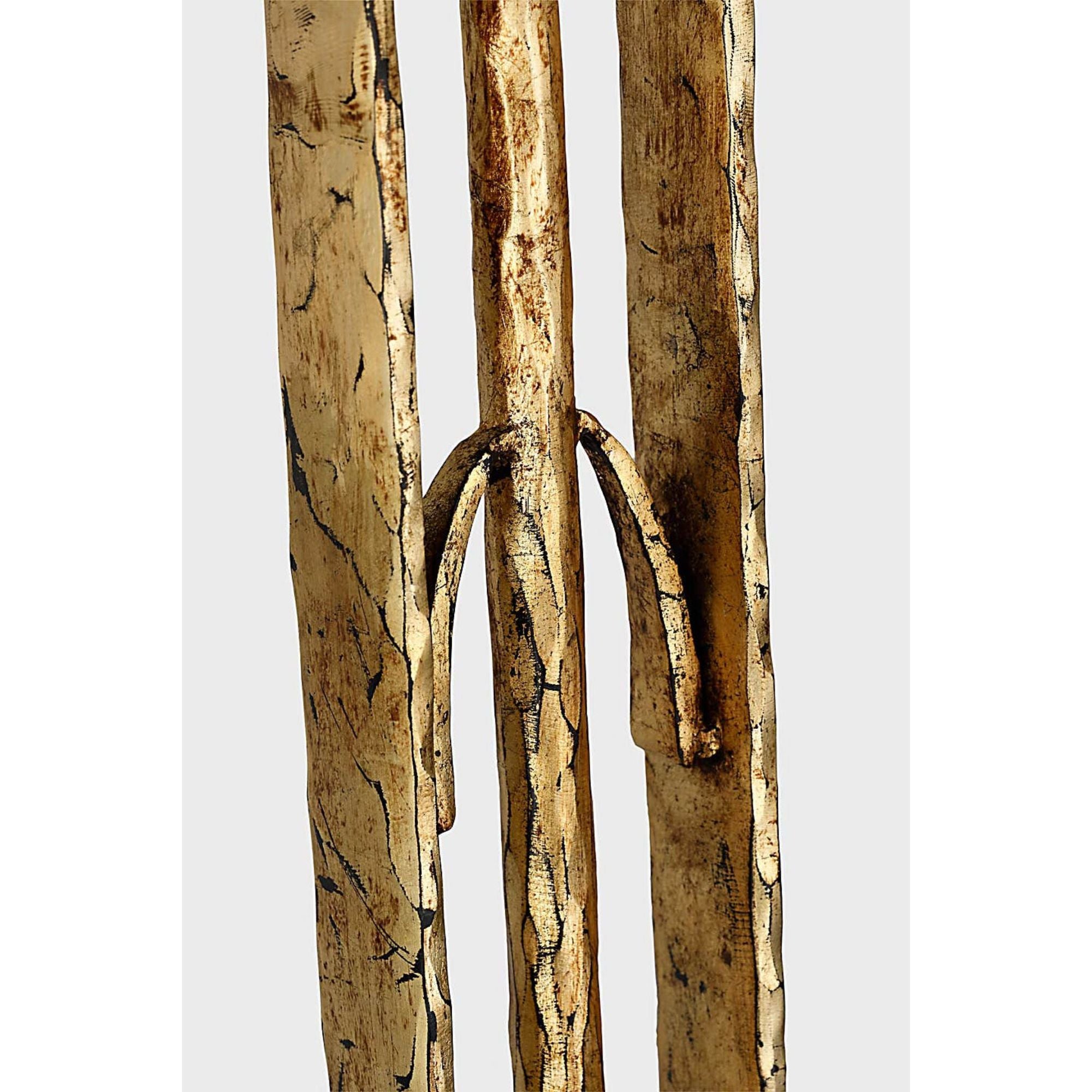 AERIN Olivette 63" Forged Floor Lamp in Gilded Iron with Linen Shade W18" x H62.75"