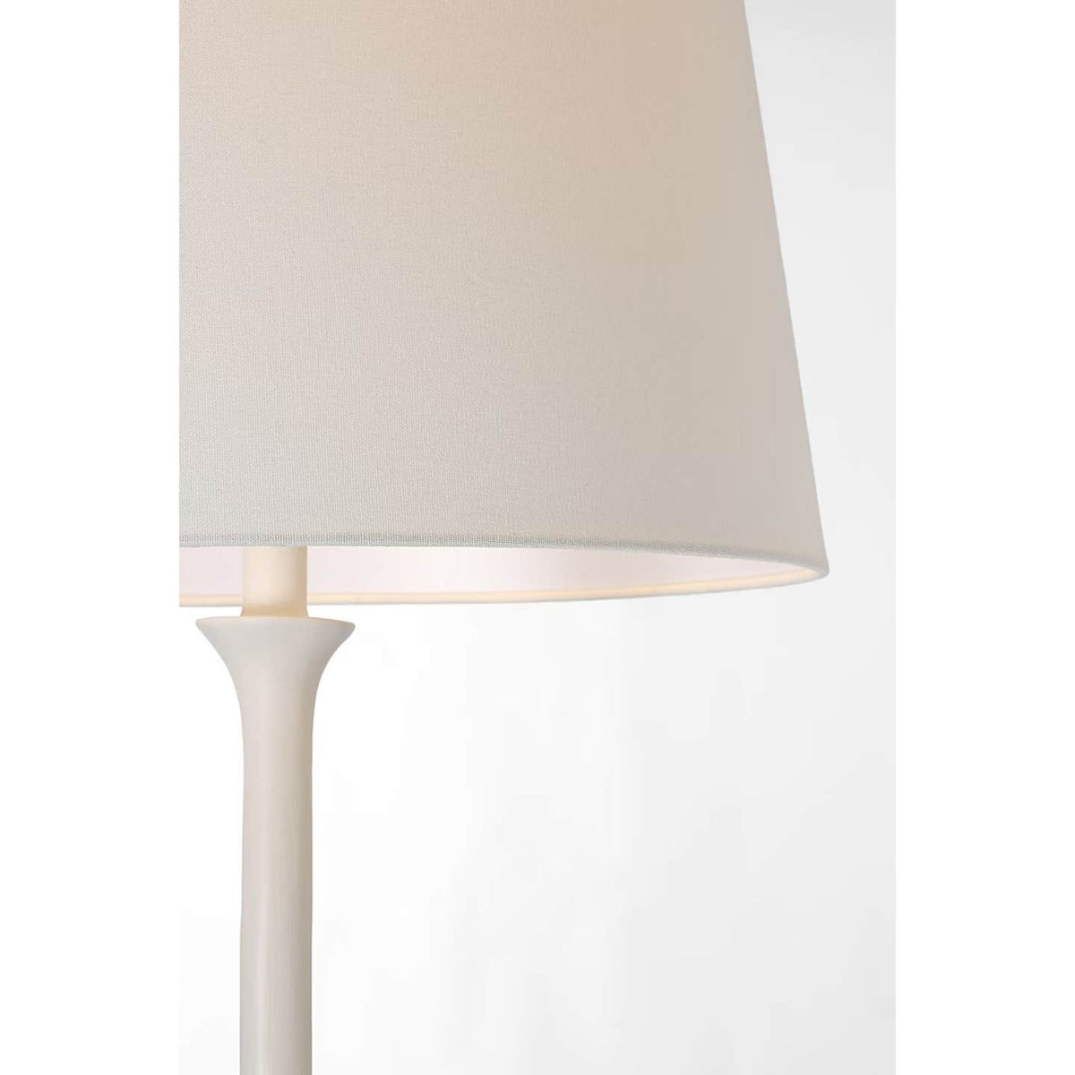 AERIN Mathilde 59" Floor Lamp in Plaster White with Linen Shade W16.75" x H59"