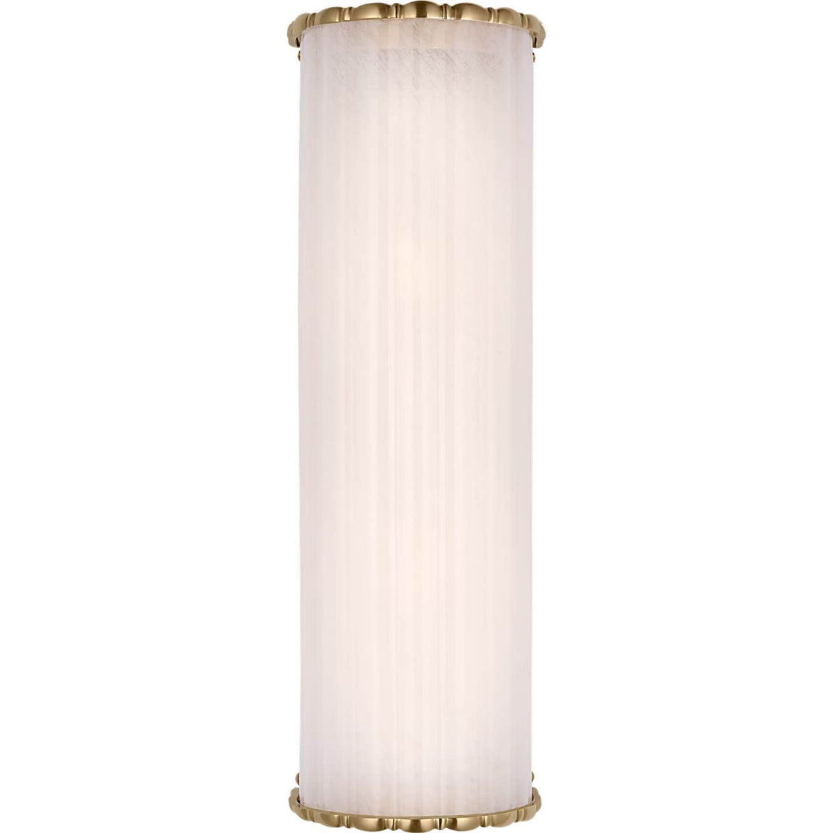 AERIN Rosehill 20" Linear Sconce in Hand-Rubbed Antique Brass with White Strie Glass W6.5" x H20" x E5.25"