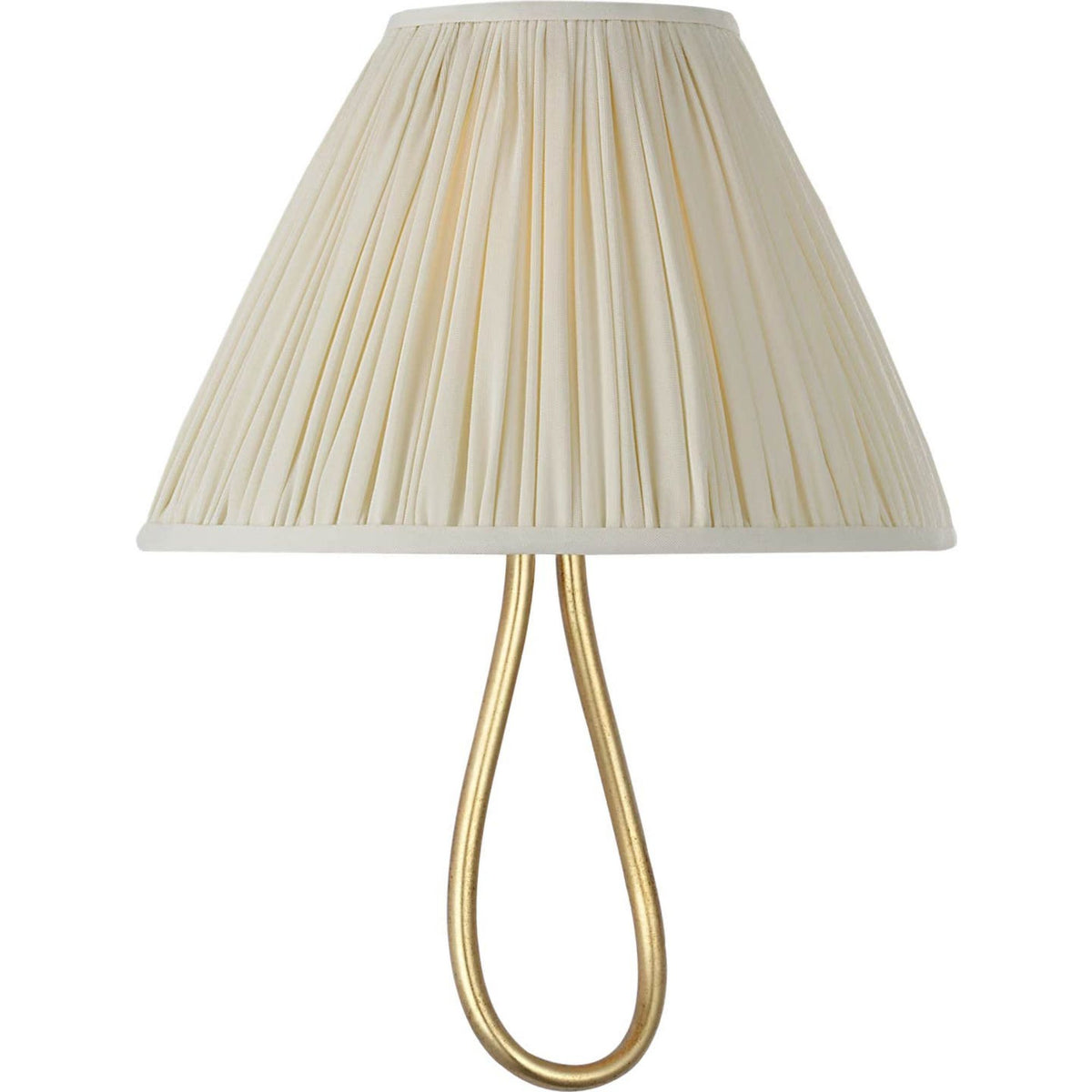 AERIN Jeanne 10" Single Sconce in Gild with Silk Pleated Shade W10" x H12.75" x E5.75"