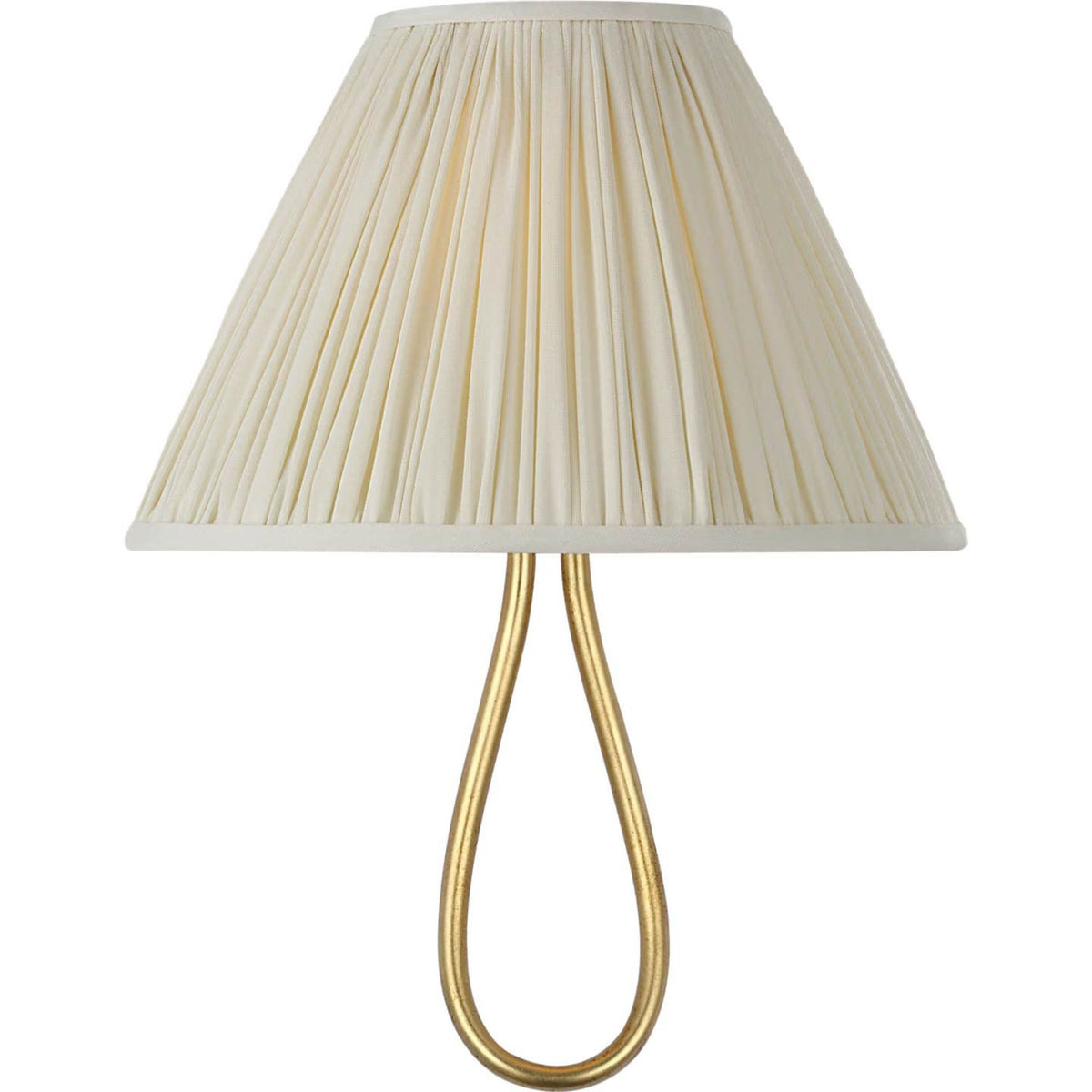 AERIN Jeanne 10" Single Sconce in Gild with Silk Pleated Shade W10" x H12.75" x E5.75"