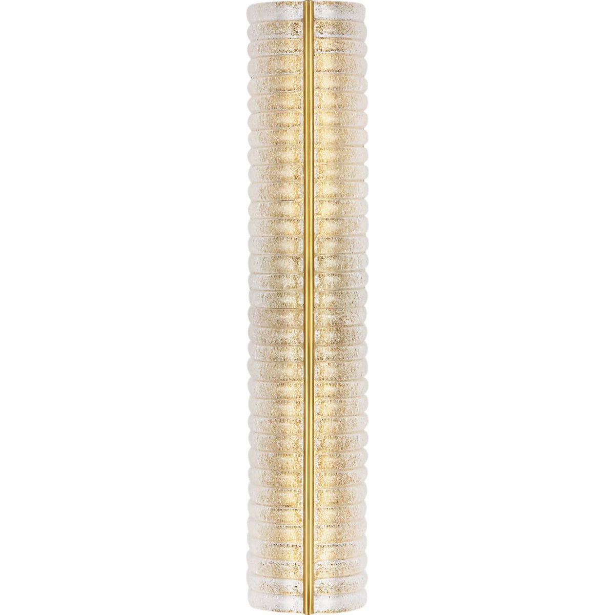 AERIN Claude 27" Linear Sconce in Hand-Rubbed Antique Brass with Clear Graniglia Glass W5.5" x H27" x E4.75"