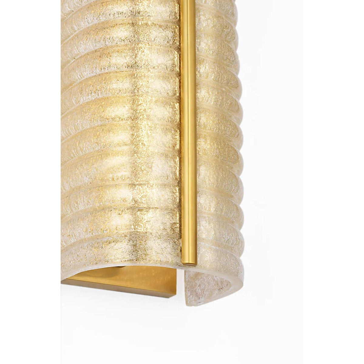AERIN Claude 27" Linear Sconce in Hand-Rubbed Antique Brass with Gold Graniglia Glass W5.5" x H27" x E4.75"