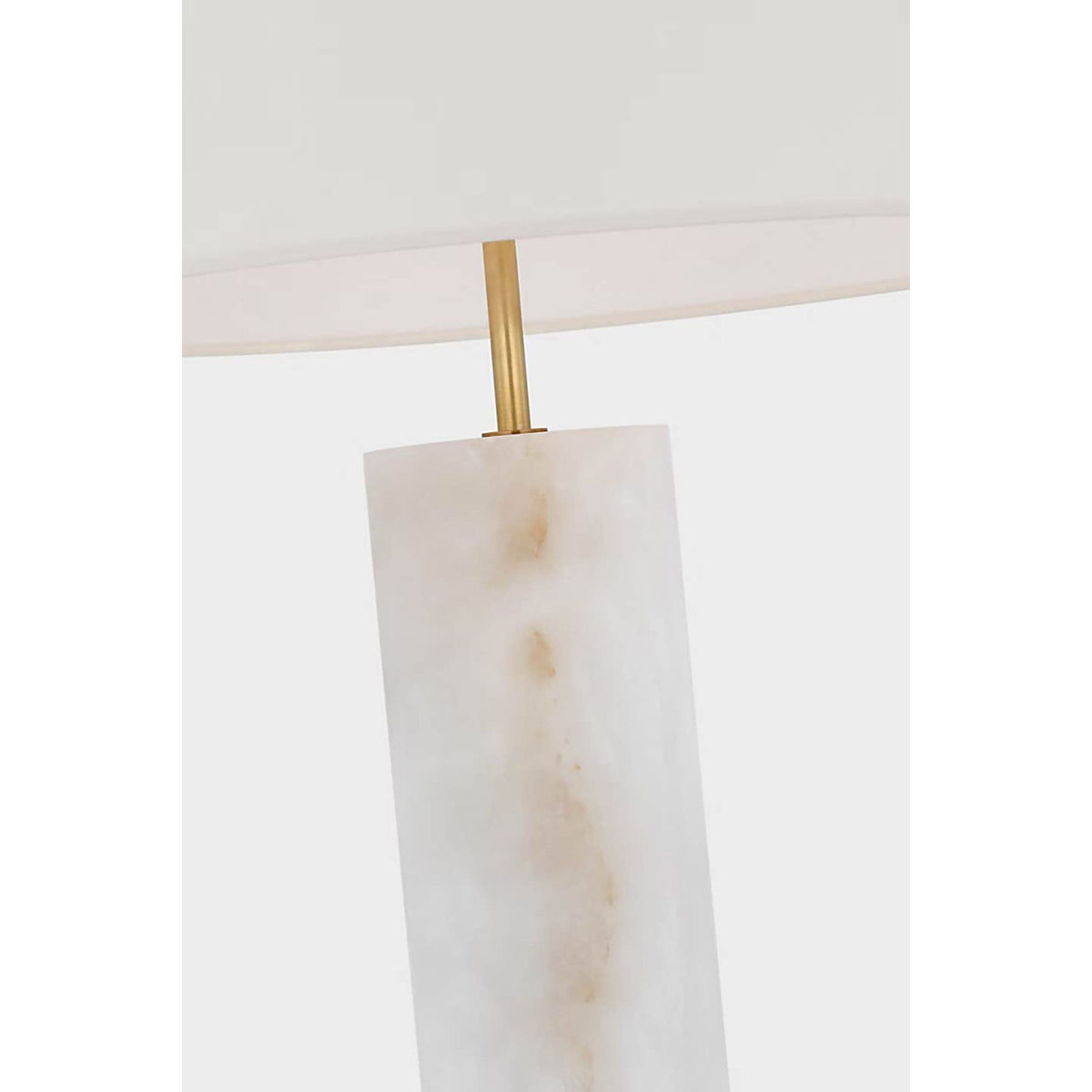 AERIN Lineham Cordless Table Lamp in Alabaster with Linen Shade W18" x H29.5"