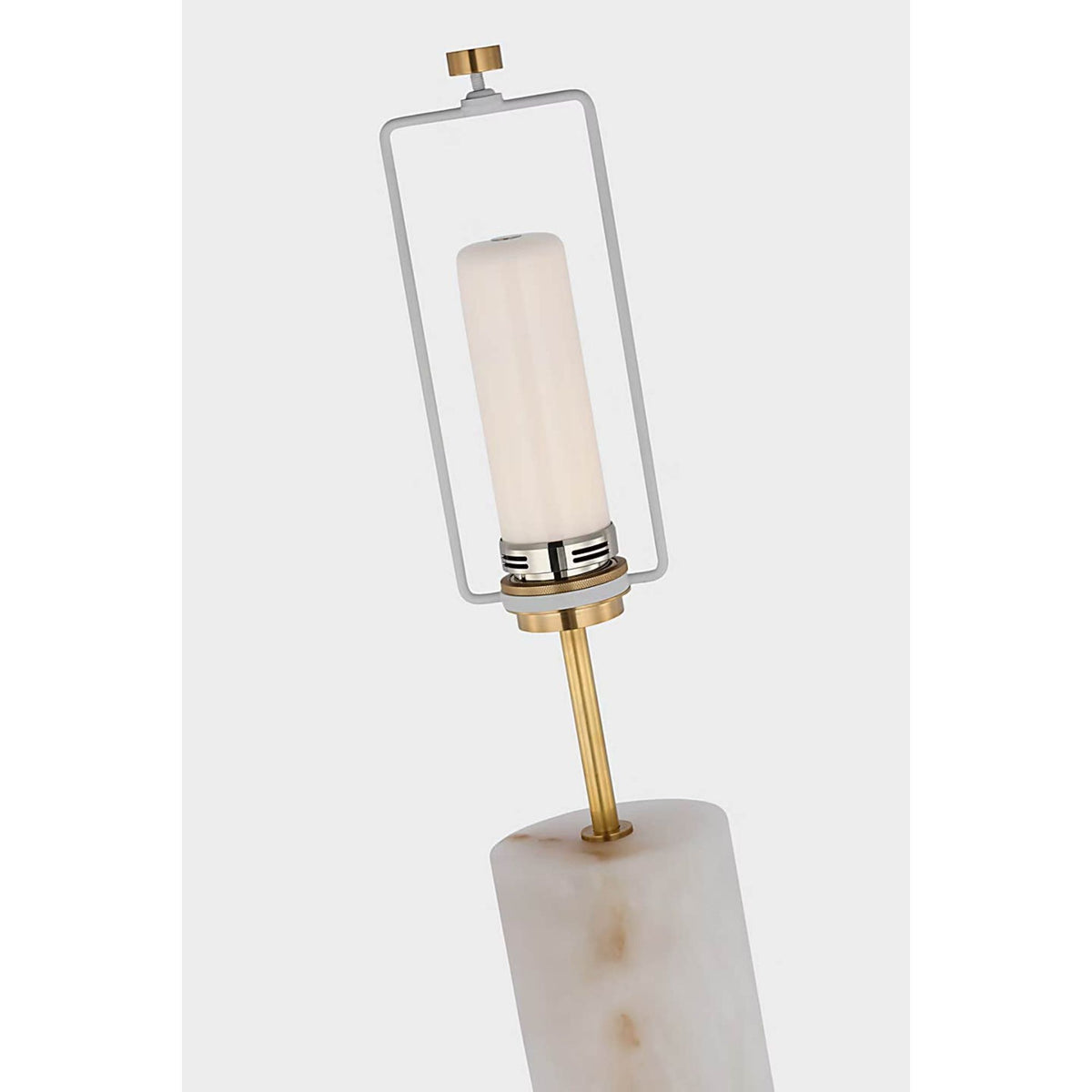 AERIN Lineham Cordless Table Lamp in Alabaster with Linen Shade W18" x H29.5"