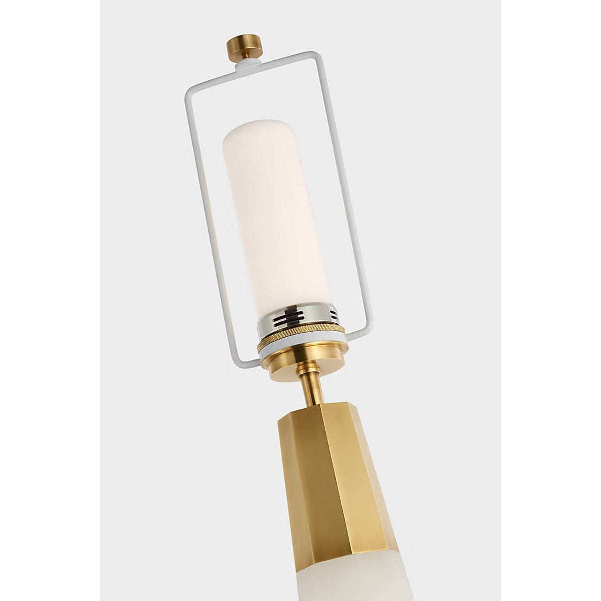 AERIN Olsen Cordless Table Lamp in Alabaster with Linen Shade W17" x H32.5"