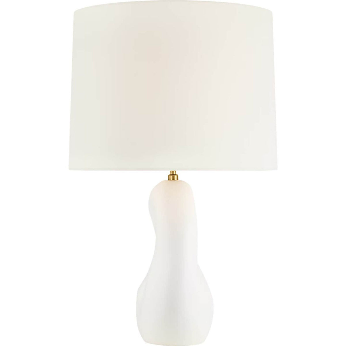 AERIN Adria 25" Cordless Table Lamp in Plaster White with Linen Shade W15.25" x H25.25"