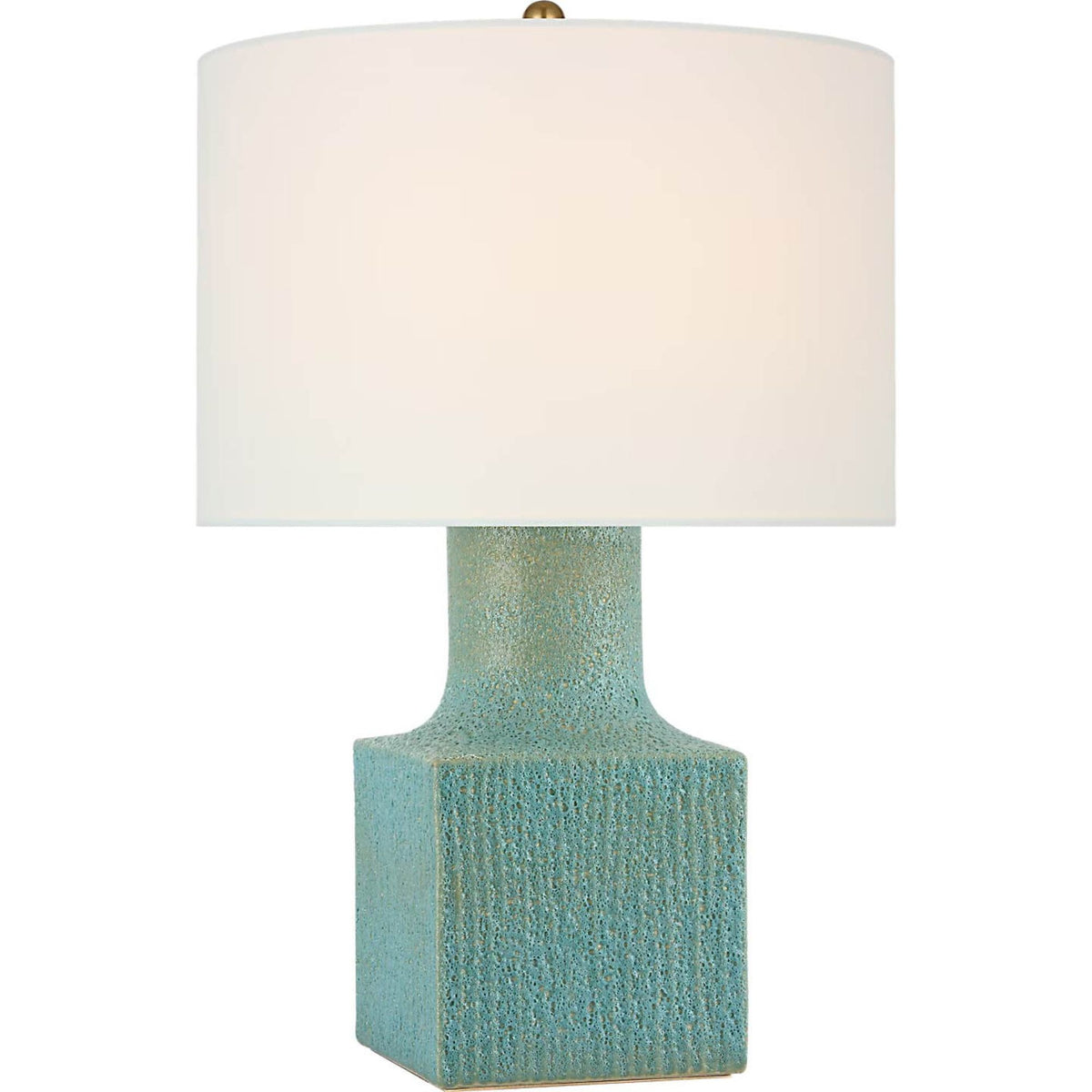 AERIN Aviva 24" Table Lamp in Volcanic Turquoise with Linen Shade W16.5" x H24"