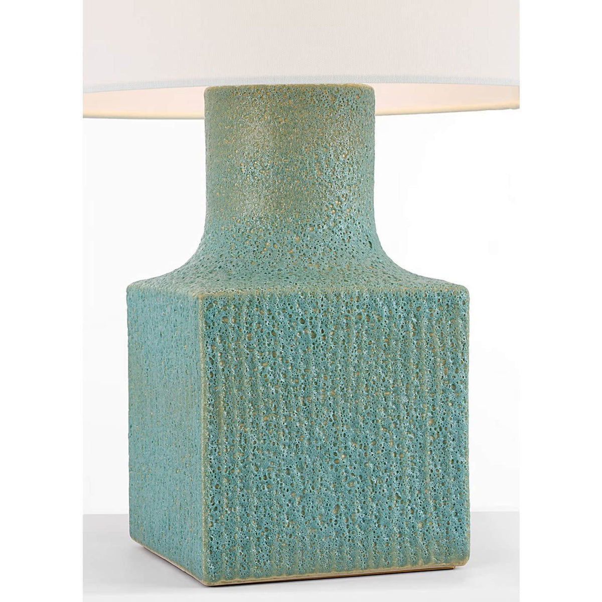 AERIN Aviva 24" Table Lamp in Volcanic Turquoise with Linen Shade W16.5" x H24"