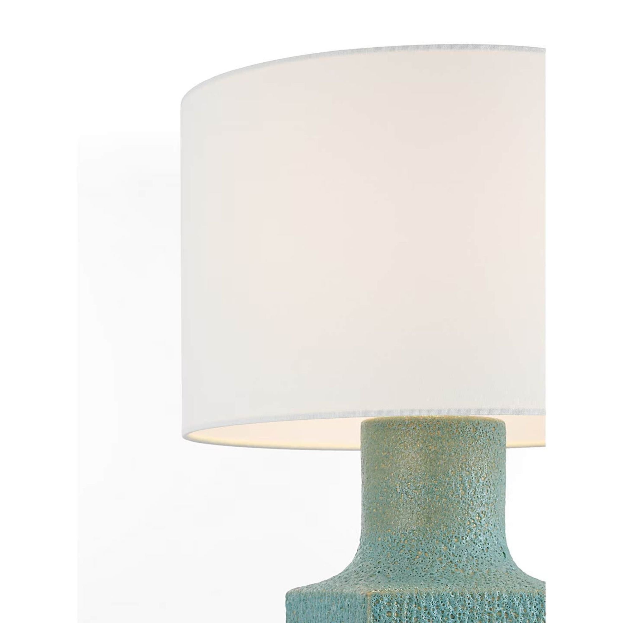 AERIN Aviva 24" Table Lamp in Volcanic Turquoise with Linen Shade W16.5" x H24"
