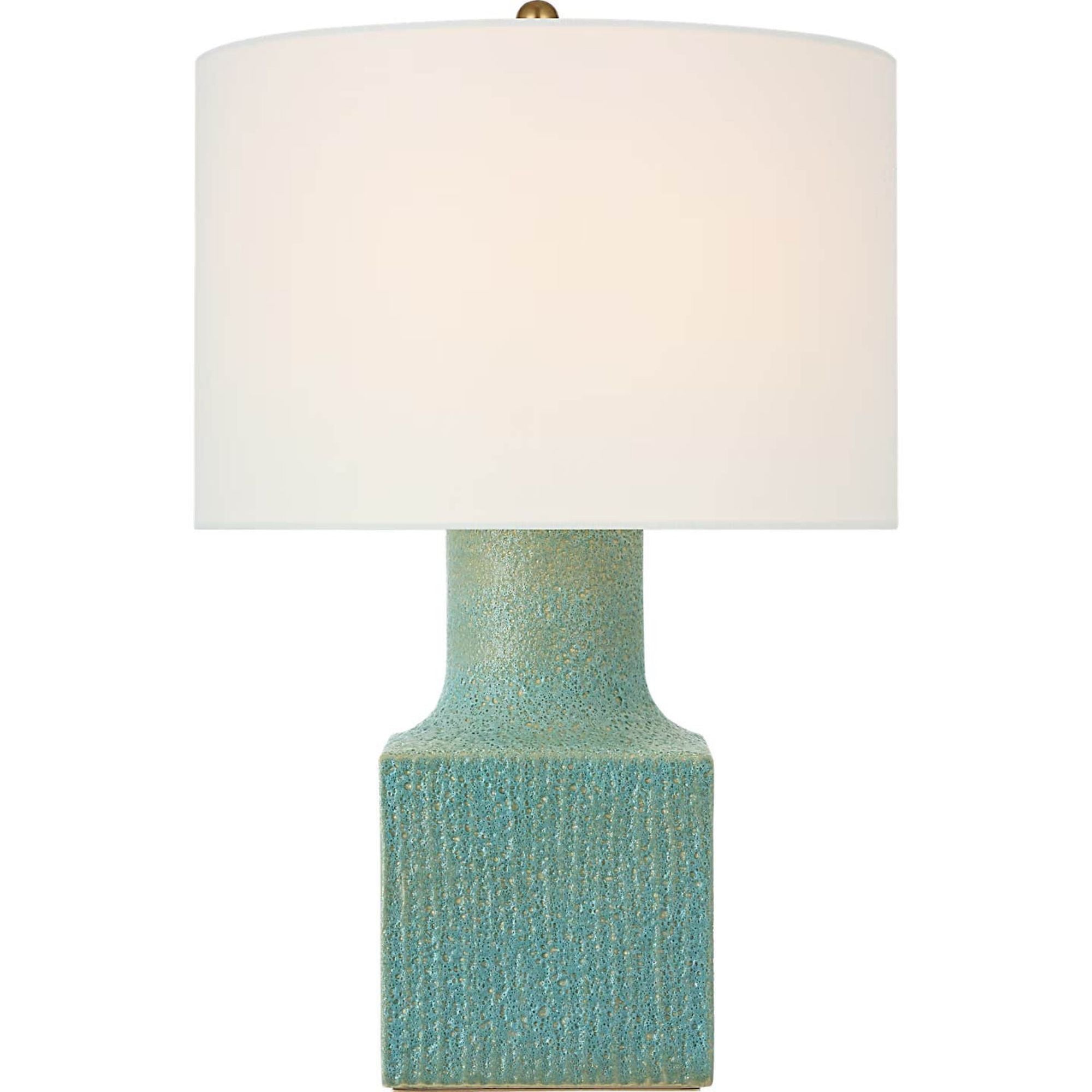 AERIN Aviva 24" Table Lamp in Volcanic Turquoise with Linen Shade W16.5" x H24"