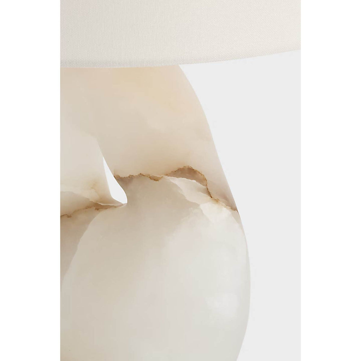 AERIN Adria 25" Table Lamp in Alabaster with Linen Shade W15.25" x H25.25"