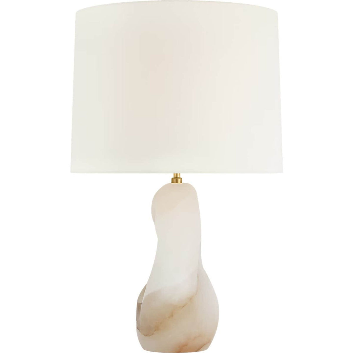 AERIN Adria 25" Table Lamp in Alabaster with Linen Shade W15.25" x H25.25"
