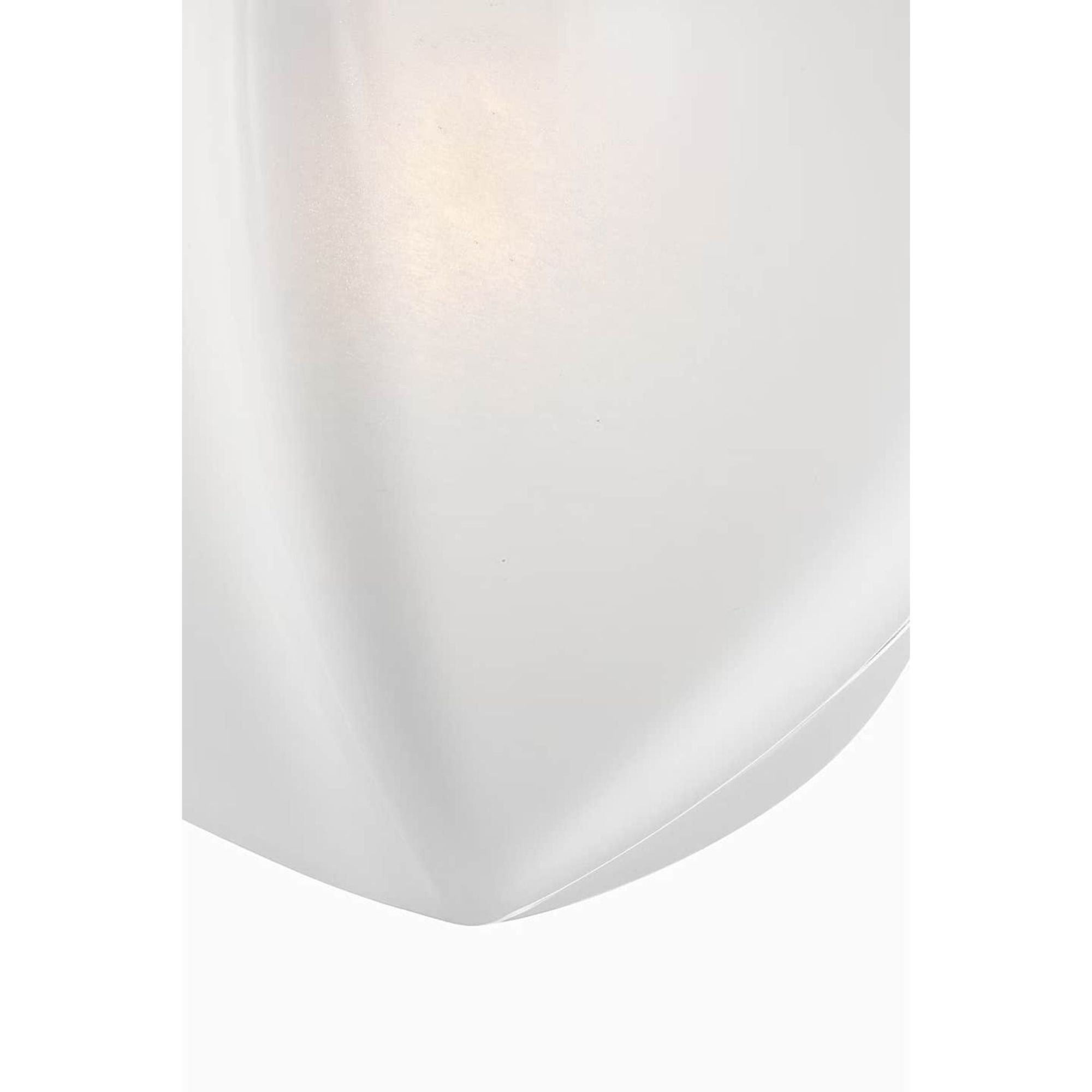 AERIN Rae 13" Pendant in Polished Nickel with White Strie Glass W13" x H15.5"