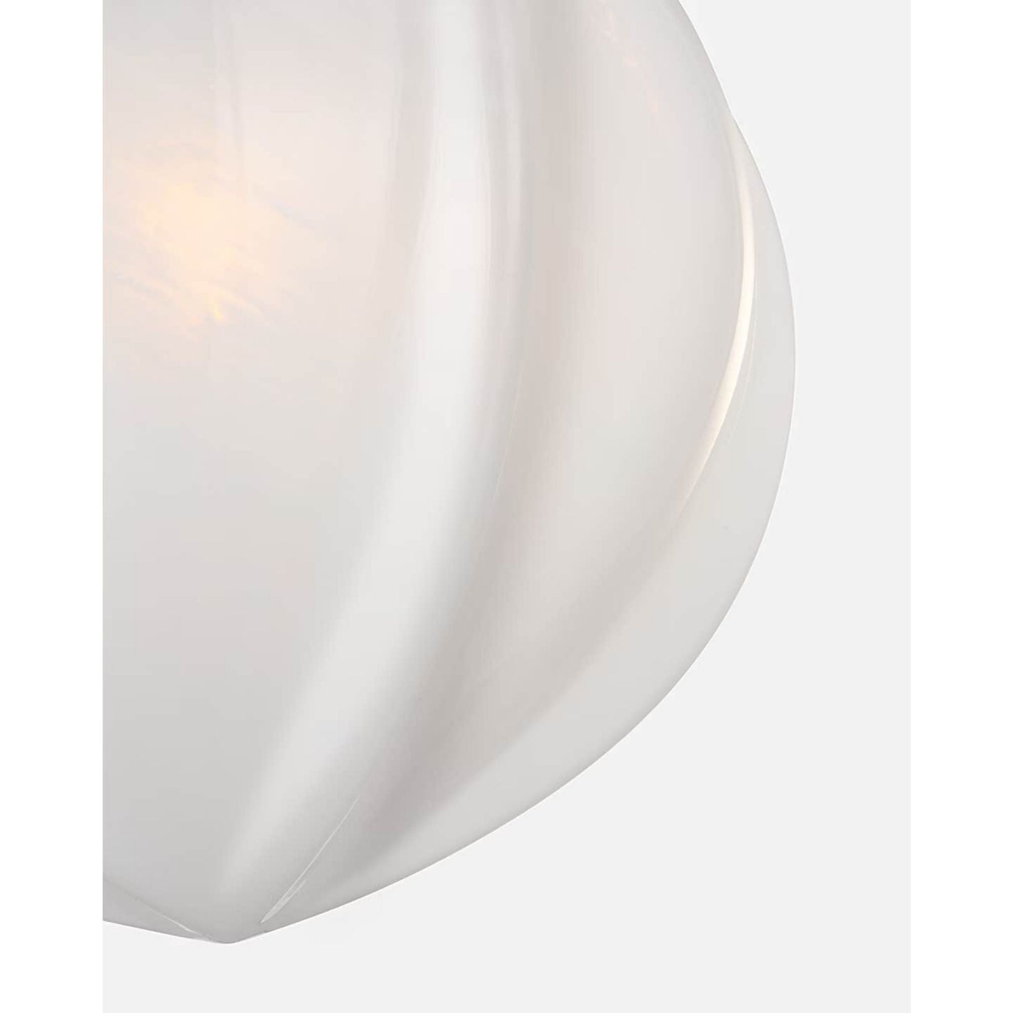 AERIN Rae 17" Pendant in Bronze with White Strie Glass W17.25" x H19.5"