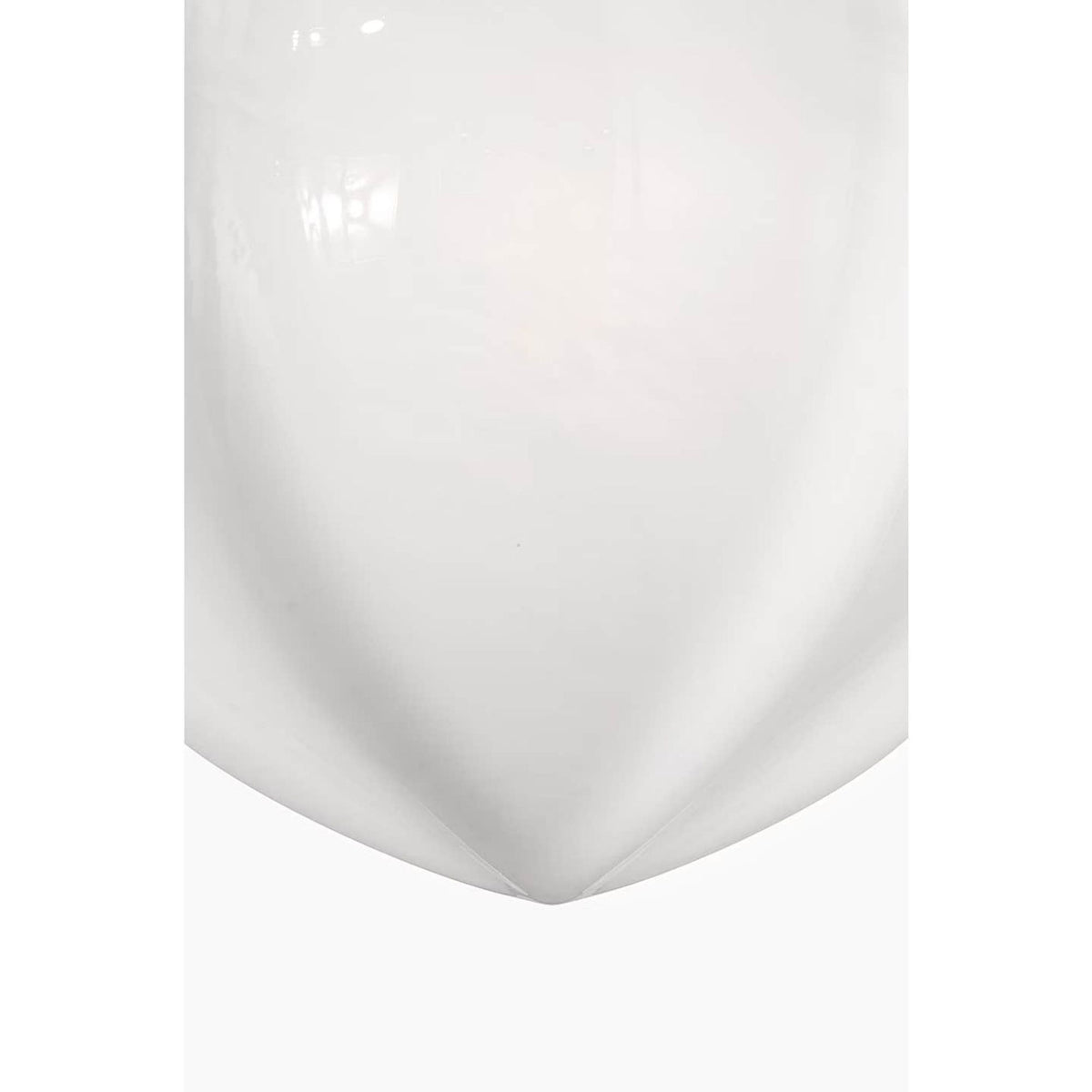 AERIN Rae 17" Pendant in Polished Nickel with White Strie Glass W17.25" x H19.5"
