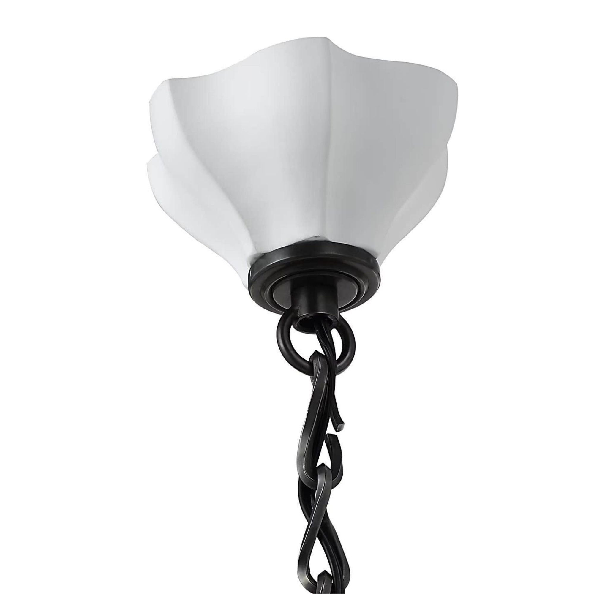 AERIN Ayers 31" Sculptural Chandelier in Bronze and Plaster White W30.5" x H21"