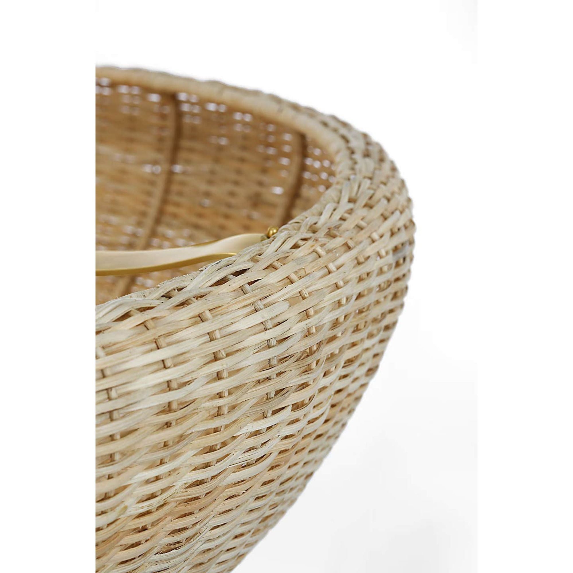AERIN Devon 35" Chandelier in Hand-Rubbed Antique Brass with Blonde Wicker W35" x H24"