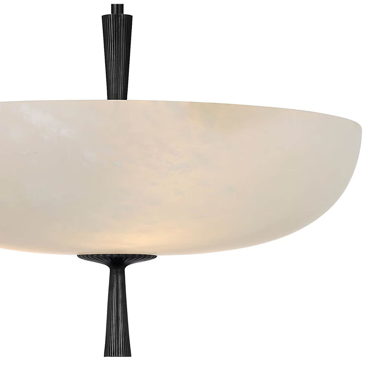 AERIN Pascal 19" Bowl Pendant in Bronze with Alabaster W19"