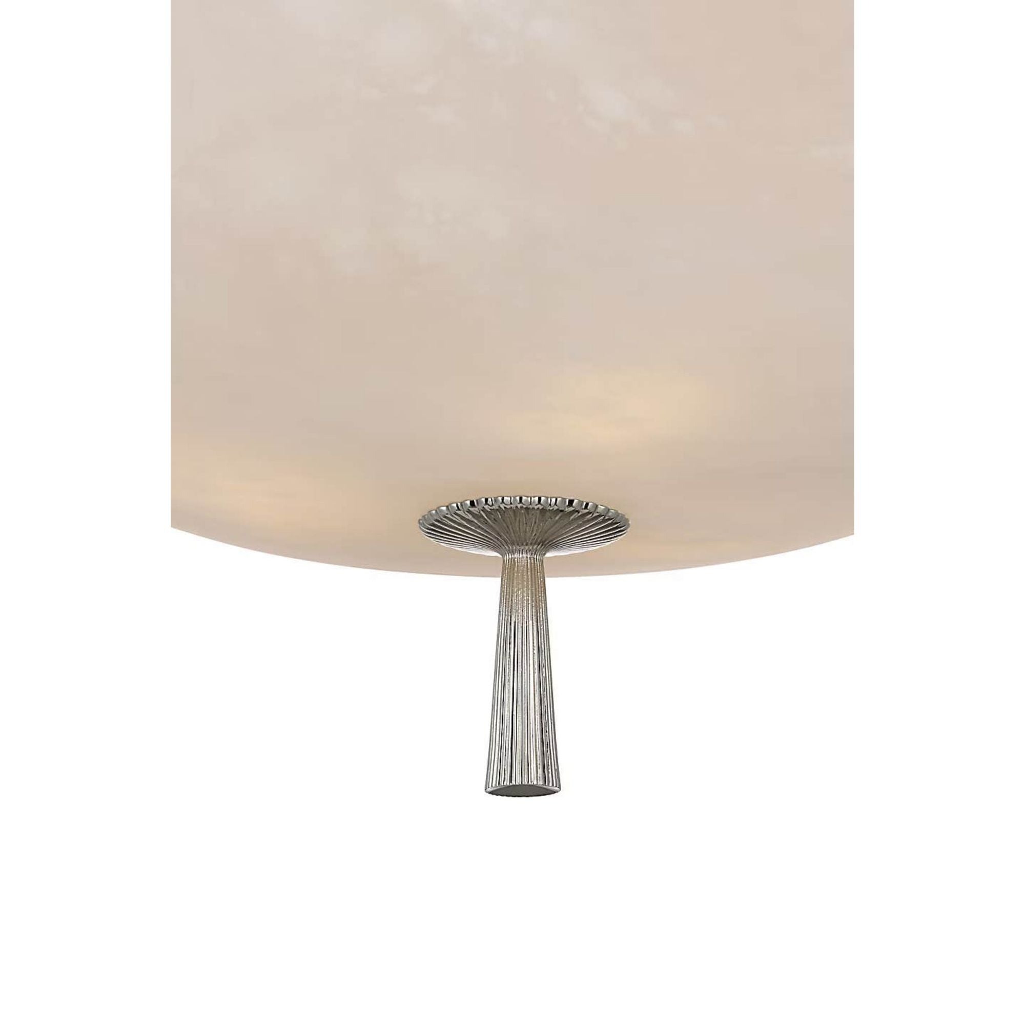 AERIN Pascal 19" Bowl Pendant in Polished Nickel with Alabaster W19"