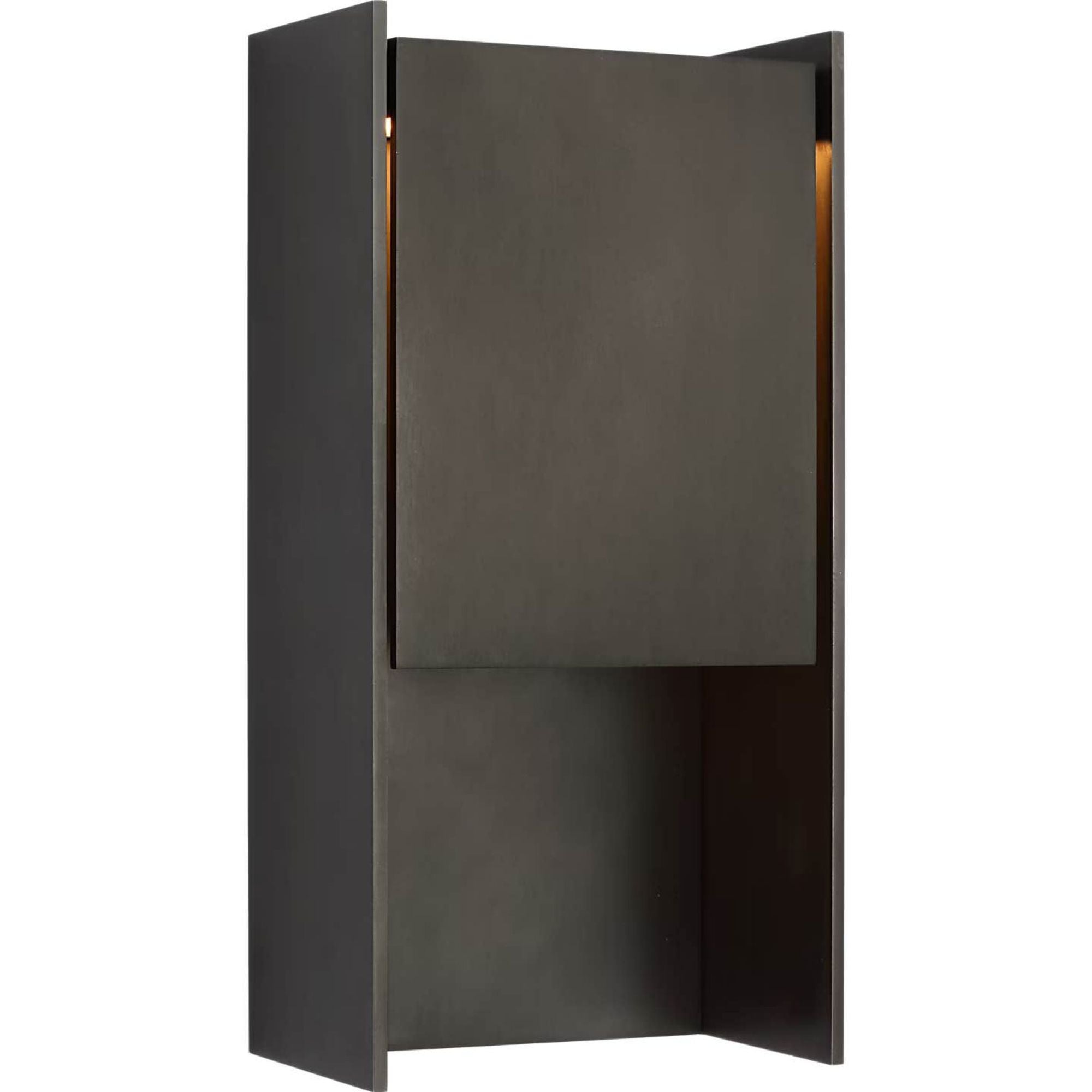 Barbara Barry Align 15" Shielded Wall Light in Blackened Stainless W7.75" x H15.5" x E4.75"