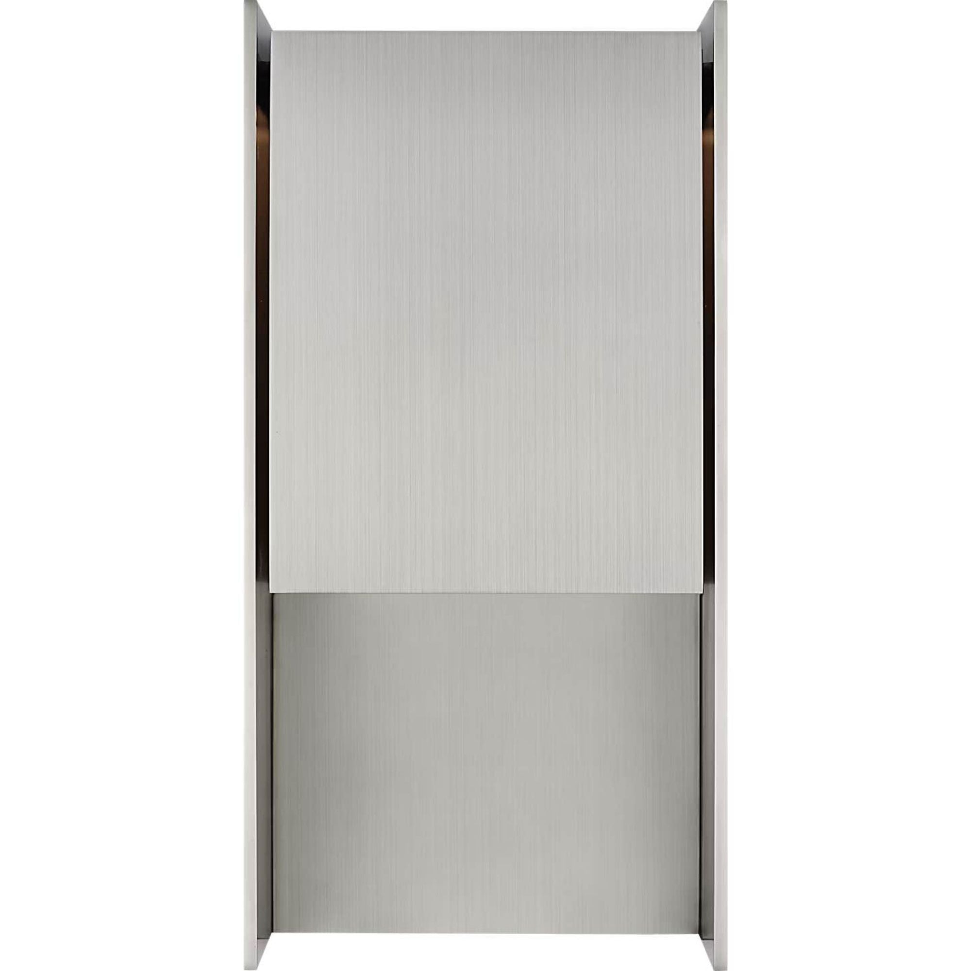 Barbara Barry Align 15" Shielded Wall Light in Stainless Steel W7.75" x H15.5" x E4.75"