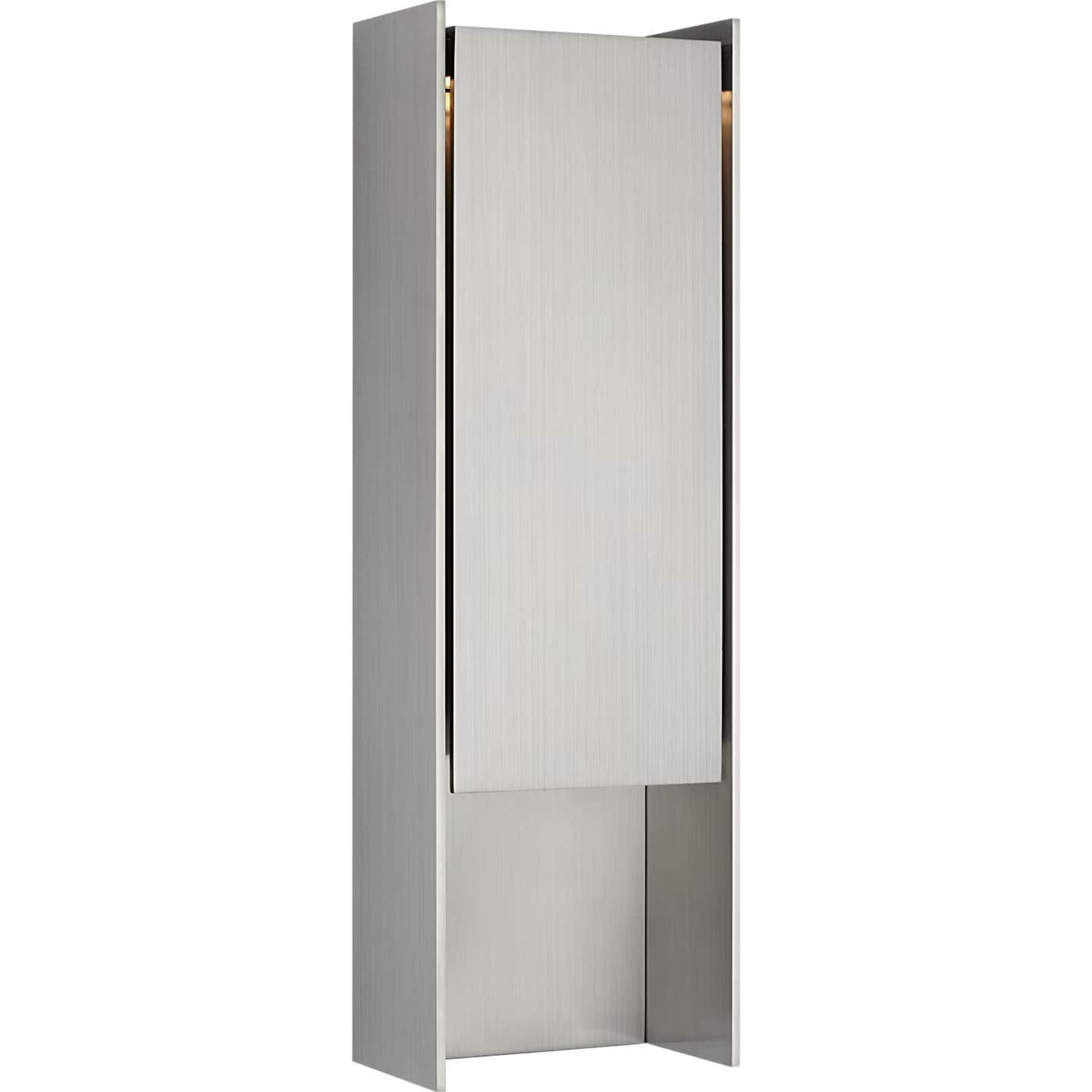 Barbara Barry Align 25" Shielded Wall Light in Stainless Steel W7.75" x H24.5" x E4.75"