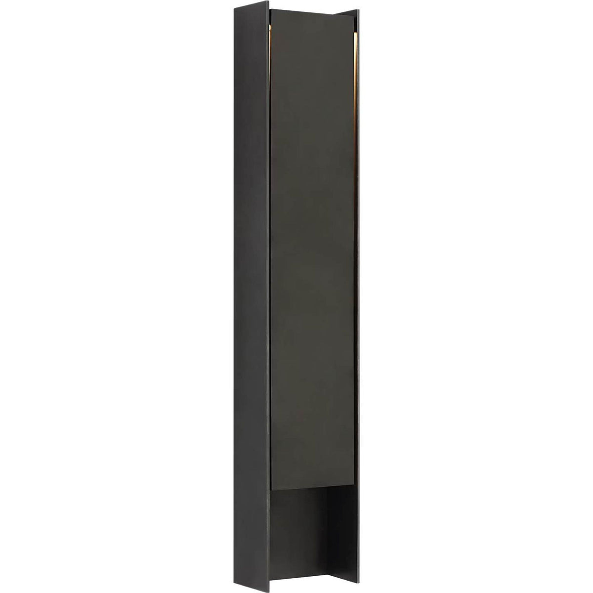 Barbara Barry Align 41" Shielded Wall Light in Blackened Stainless W7.75" x H41" x E4.75"