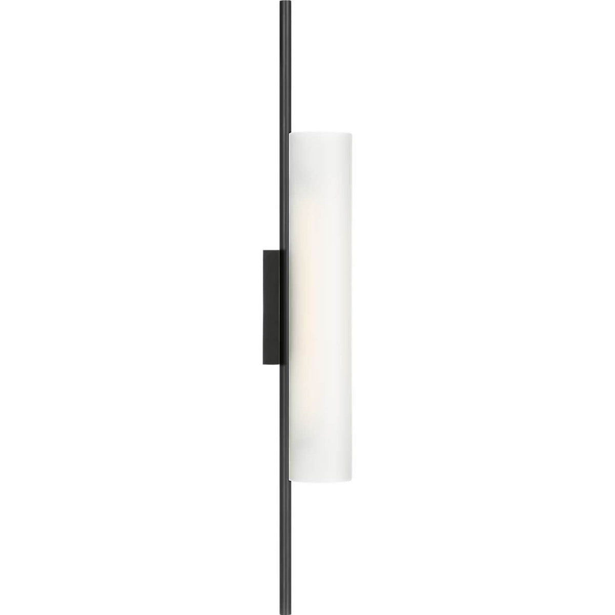 Barbara Barry Windchime 25" Tubular Sconce in Bronze with Soft Etched Glass W2.75" x H25" x E3.75"