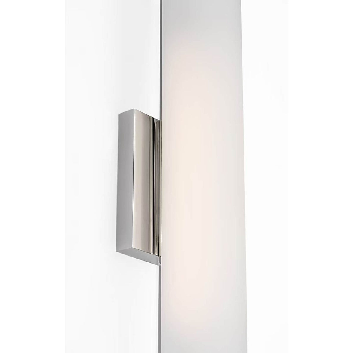 Barbara Barry Windchime 25" Tubular Sconce in Polished Nickel with Soft Etched Glass W2.75" x H25" x E3.75"