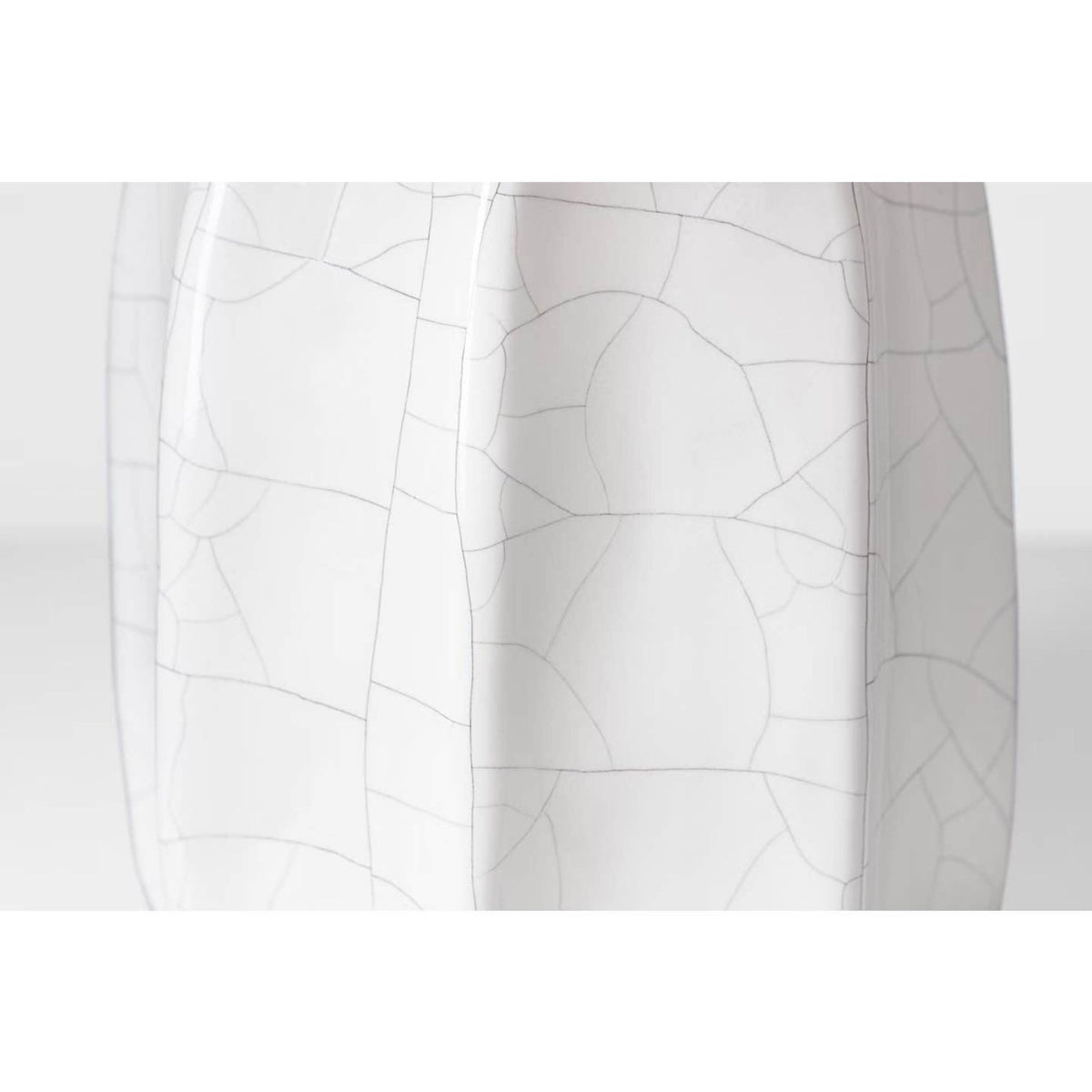 Barbara Barry Melanie 12" Cordless Accent Lamp in Crackled Ivory with Linen Shade W8.5" x H12"