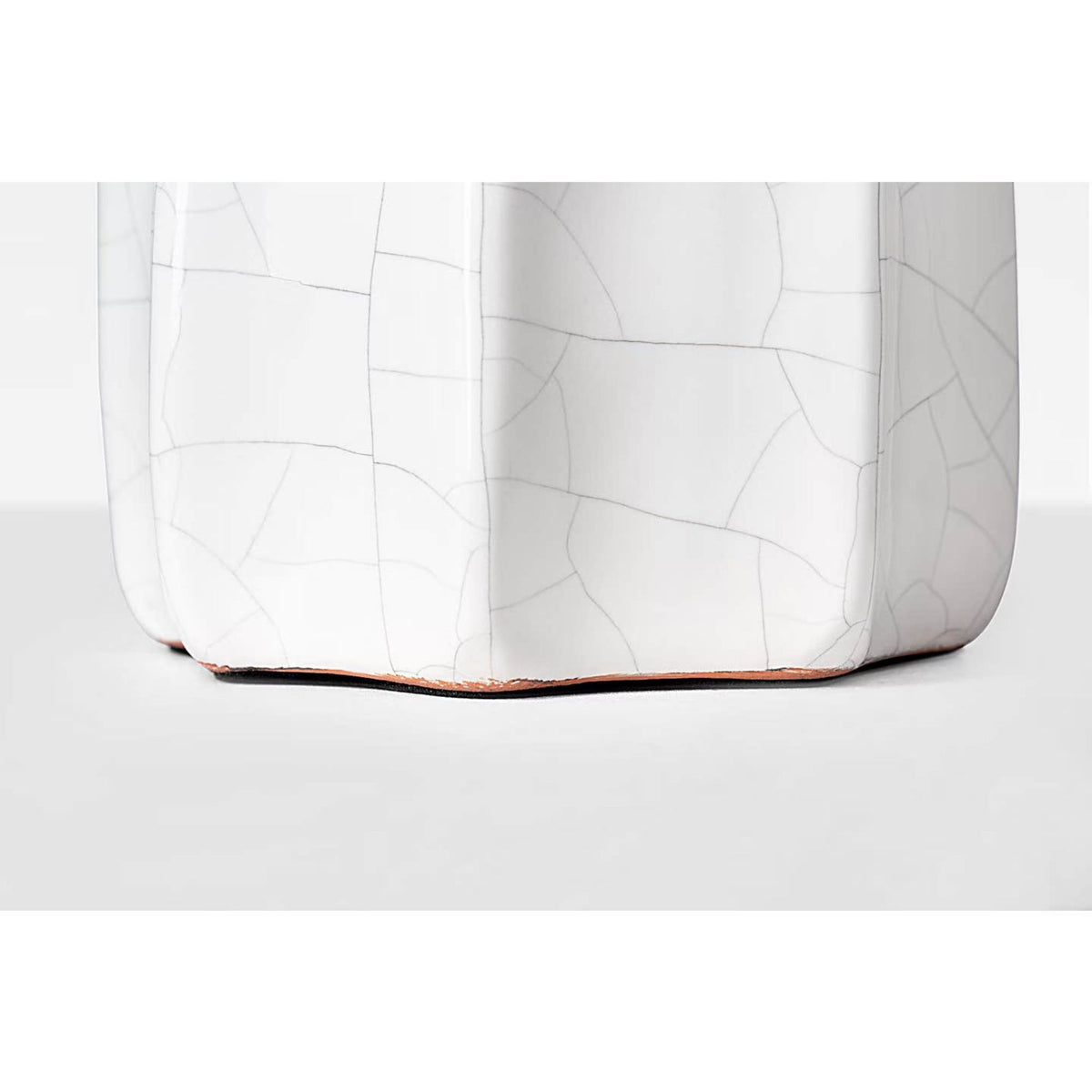 Barbara Barry Melanie 12" Cordless Accent Lamp in Crackled Ivory with Linen Shade W8.5" x H12"