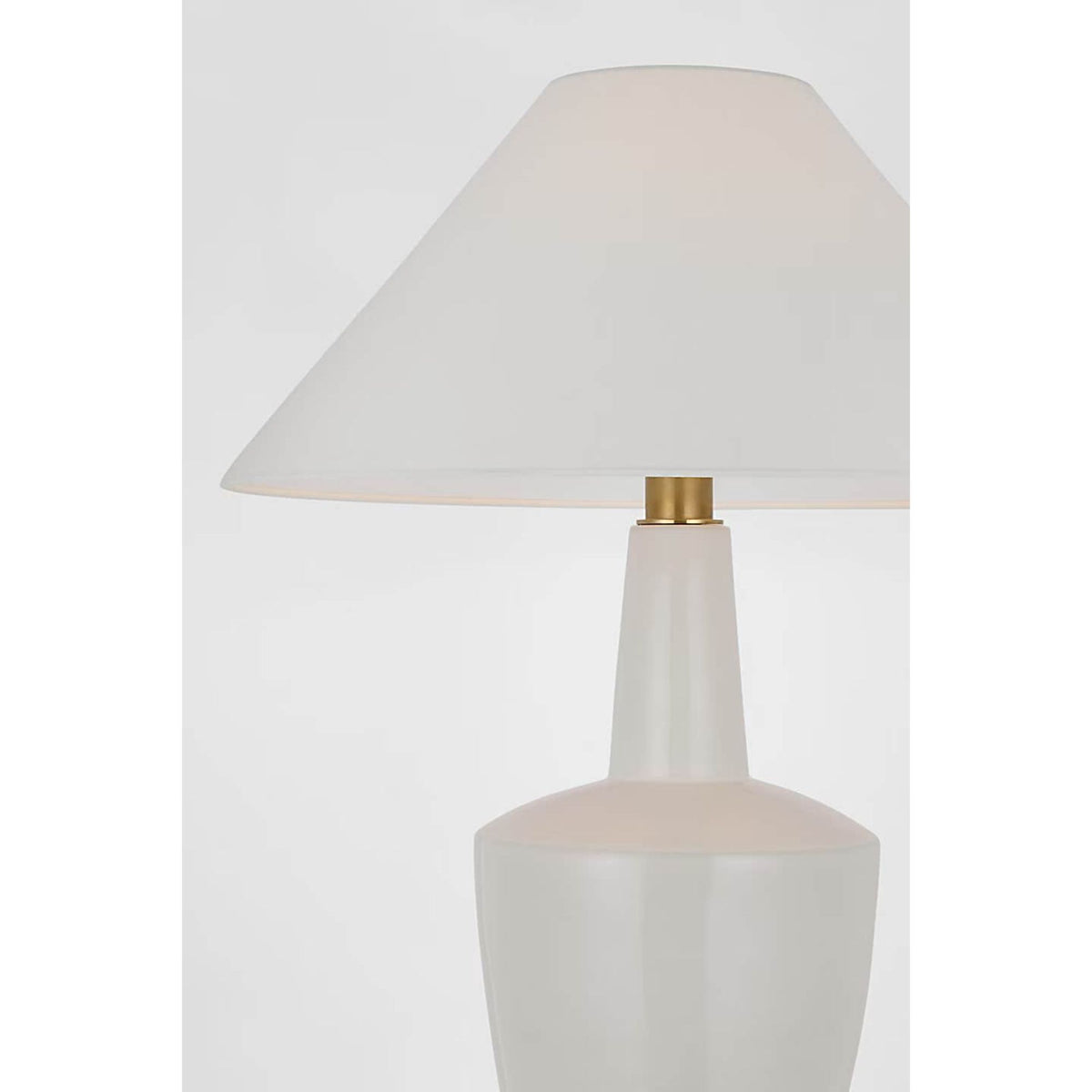 Barbara Barry Paros 31" Table Lamp in Ivory with Linen Flare Shade W23.75" x H31"