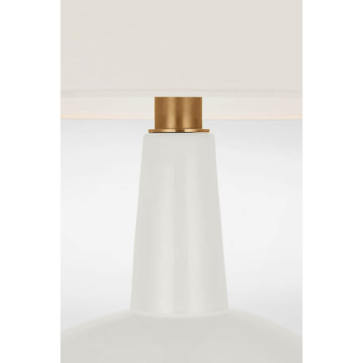 Barbara Barry Paros 31" Table Lamp in Ivory with Linen Flare Shade W23.75" x H31"