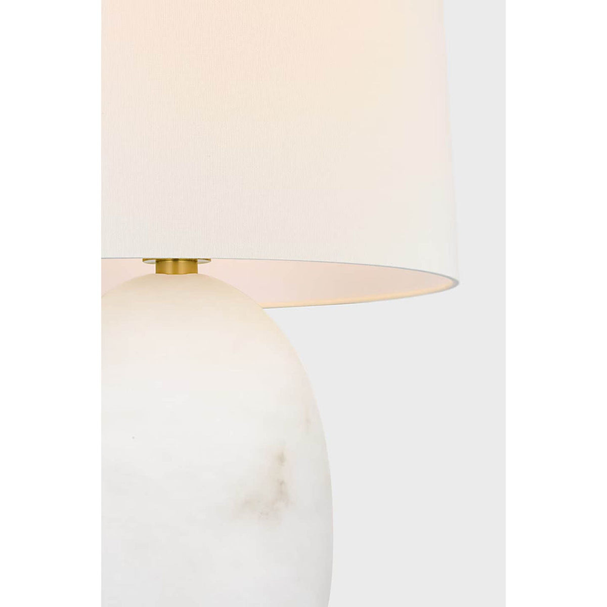 Barbara Barry Folly 27" Rotatable Cordless Table Lamp in Alabaster with Linen Shade W16.25" x H27.25"