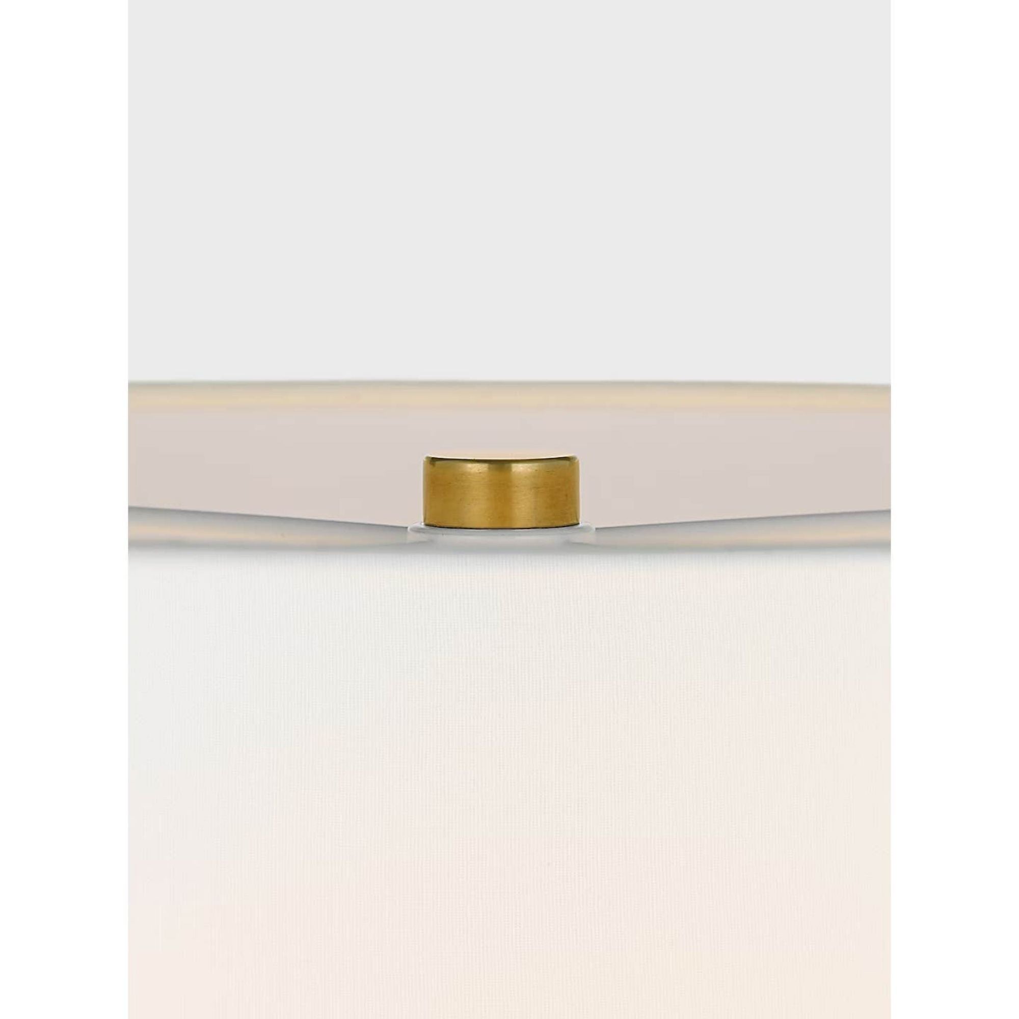 Barbara Barry Folly 27" Rotatable Cordless Table Lamp in Alabaster with Linen Shade W16.25" x H27.25"