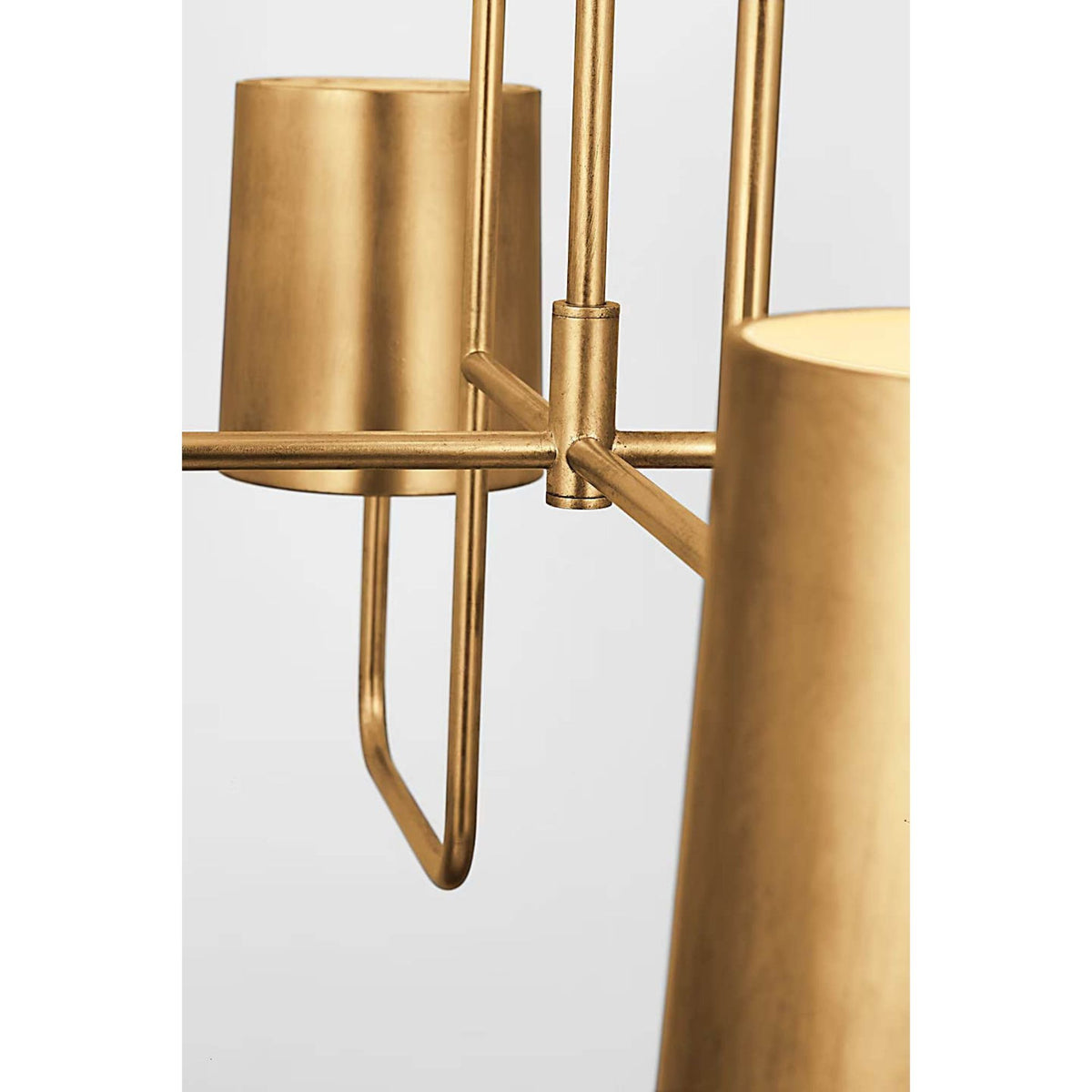Barbara Barry Go Lightly Extra Large Two Tier Chandelier in Gild with Gild Shades W30" x H25.25"