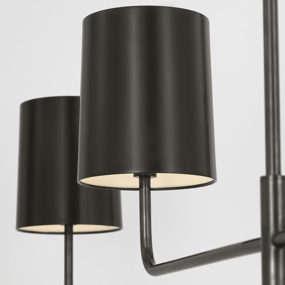 Barbara Barry Go Lightly 70" Four Light Linear Chandelier in Bronze with Bronze Shades W6" x 70"