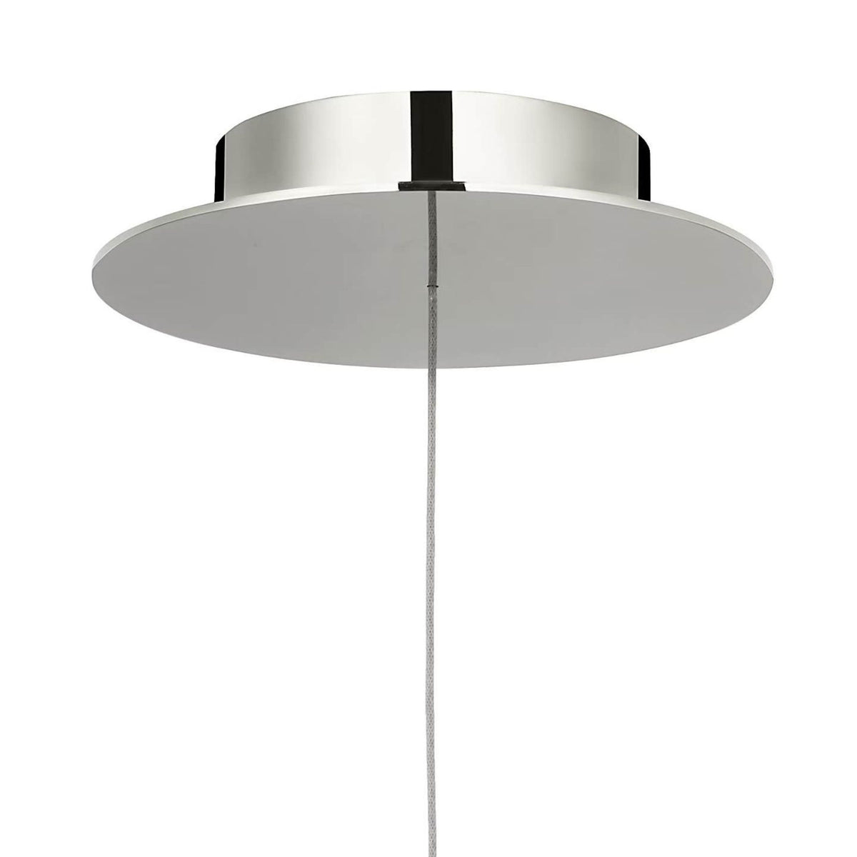 Barbara Barry Windchime 3" Single Pendant in Polished Nickel with Soft Etched Glass W2.5"