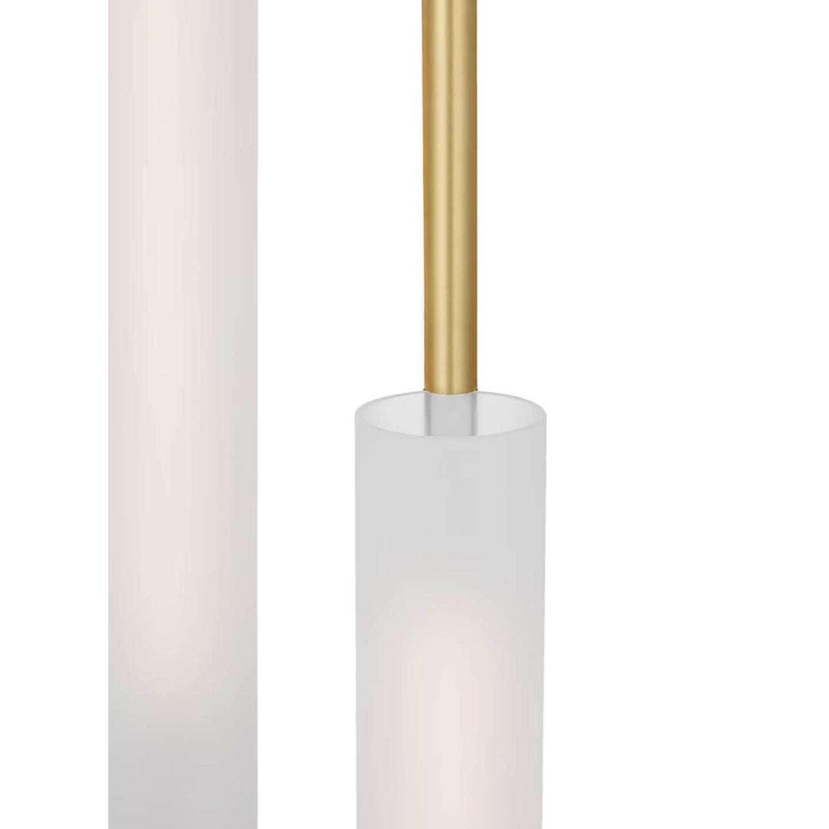Barbara Barry Windchime 12" 3 Light Chandelier in Soft Brass with Soft Etched Glass W11.25"