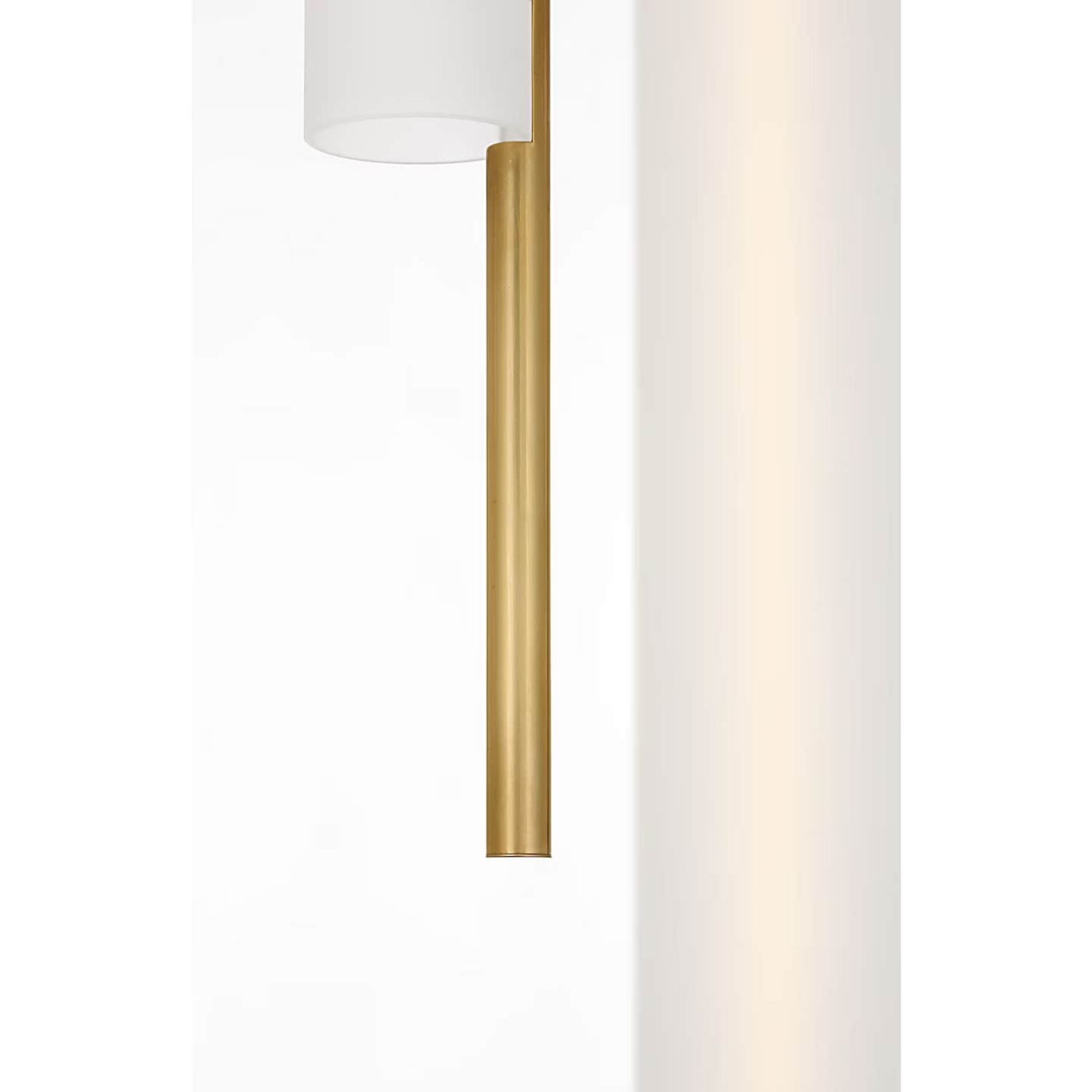 Barbara Barry Windchime 17" 5 Light Chandelier in Soft Brass with Soft Etched Glass W17.25"