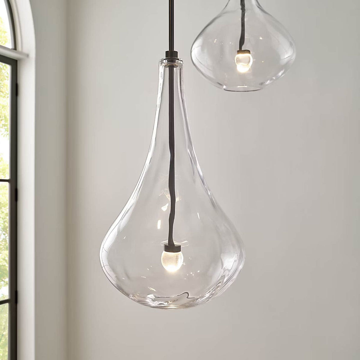 Champalimaud Lomme XL Chandelier in Gun Metal with Clear Glass W38.25"