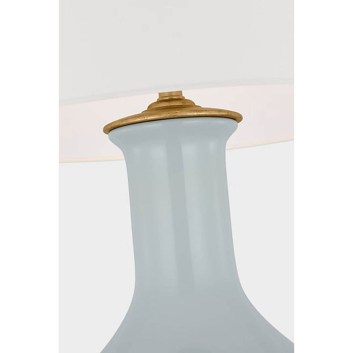 Chapman & Myers Lambay Cordless Table Lamp in Ice Blue with Linen Shade W20" x H32.25"