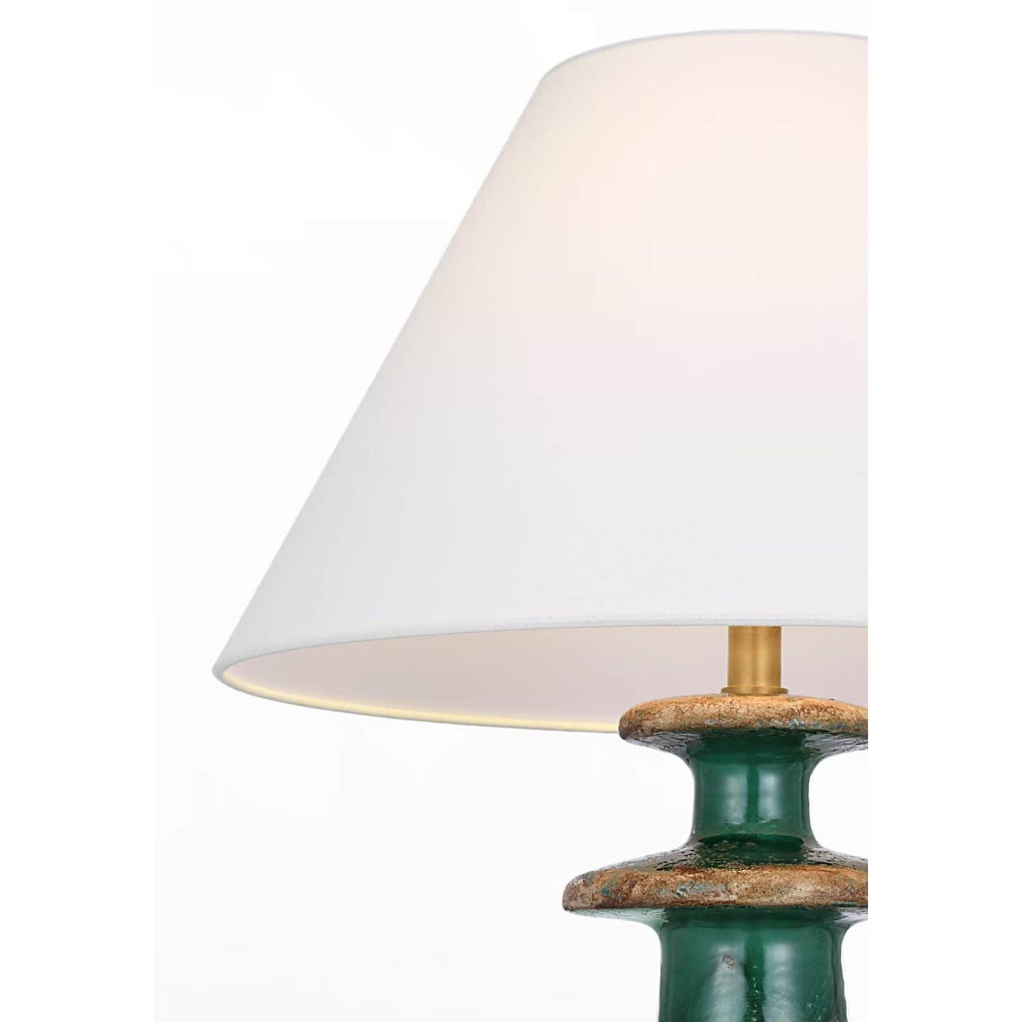Chapman & Myers Temara 28" Table Lamp in Corsican Green with Linen Shade W18.75" x H28.25"