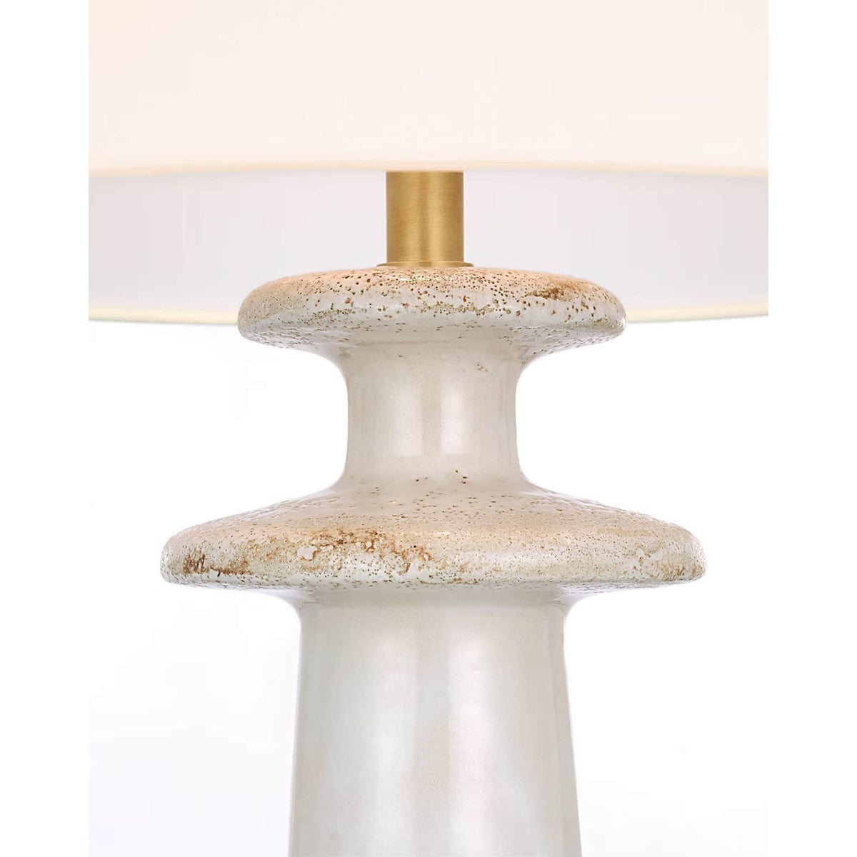 Chapman & Myers Temara 28" Table Lamp in Corsican White with Linen Shade W18.75" x H28.25"