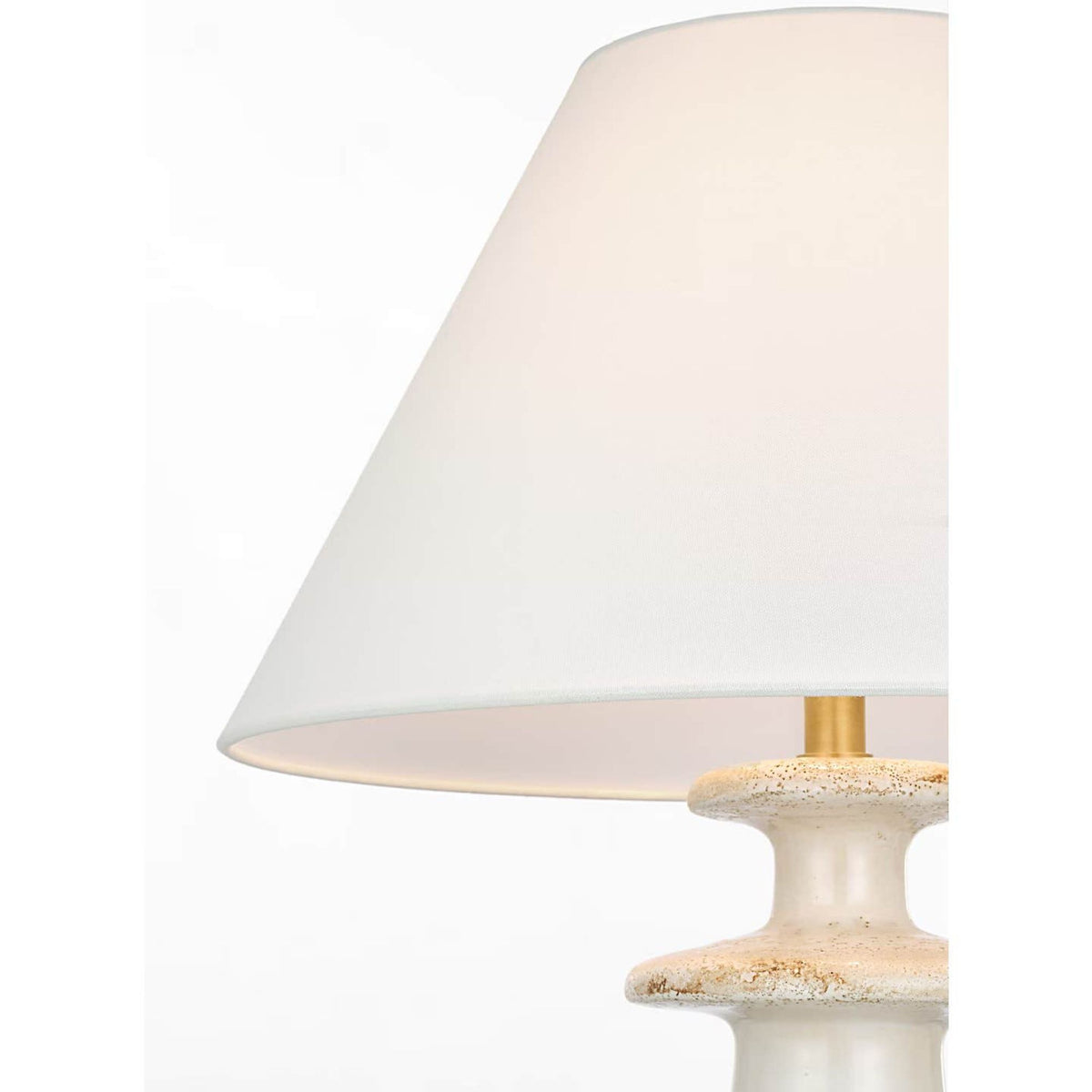Chapman & Myers Temara 28" Table Lamp in Corsican White with Linen Shade W18.75" x H28.25"