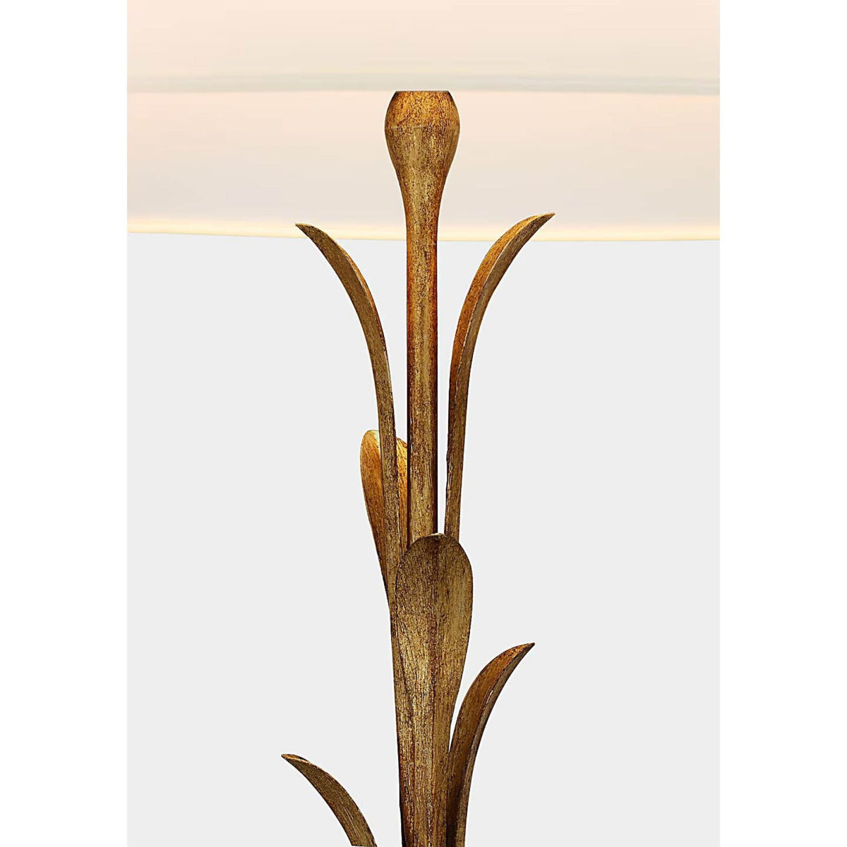 Chapman & Myers Provenz 62" Floor Lamp in French Gild with Linen Shade W28" x H62.25"