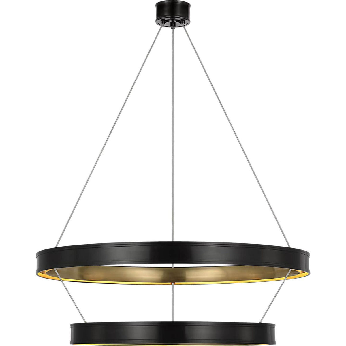 Chapman & Myers Connery 40" Two-Tier Ring Chandelier in Bronze W40.5"