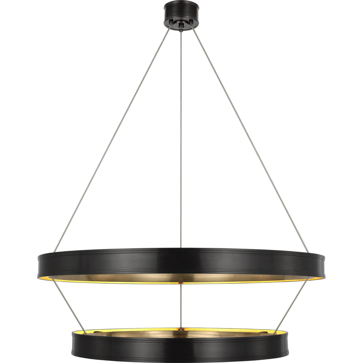 Chapman & Myers Connery 40" Two-Tier Ring Chandelier in Bronze W40.5"